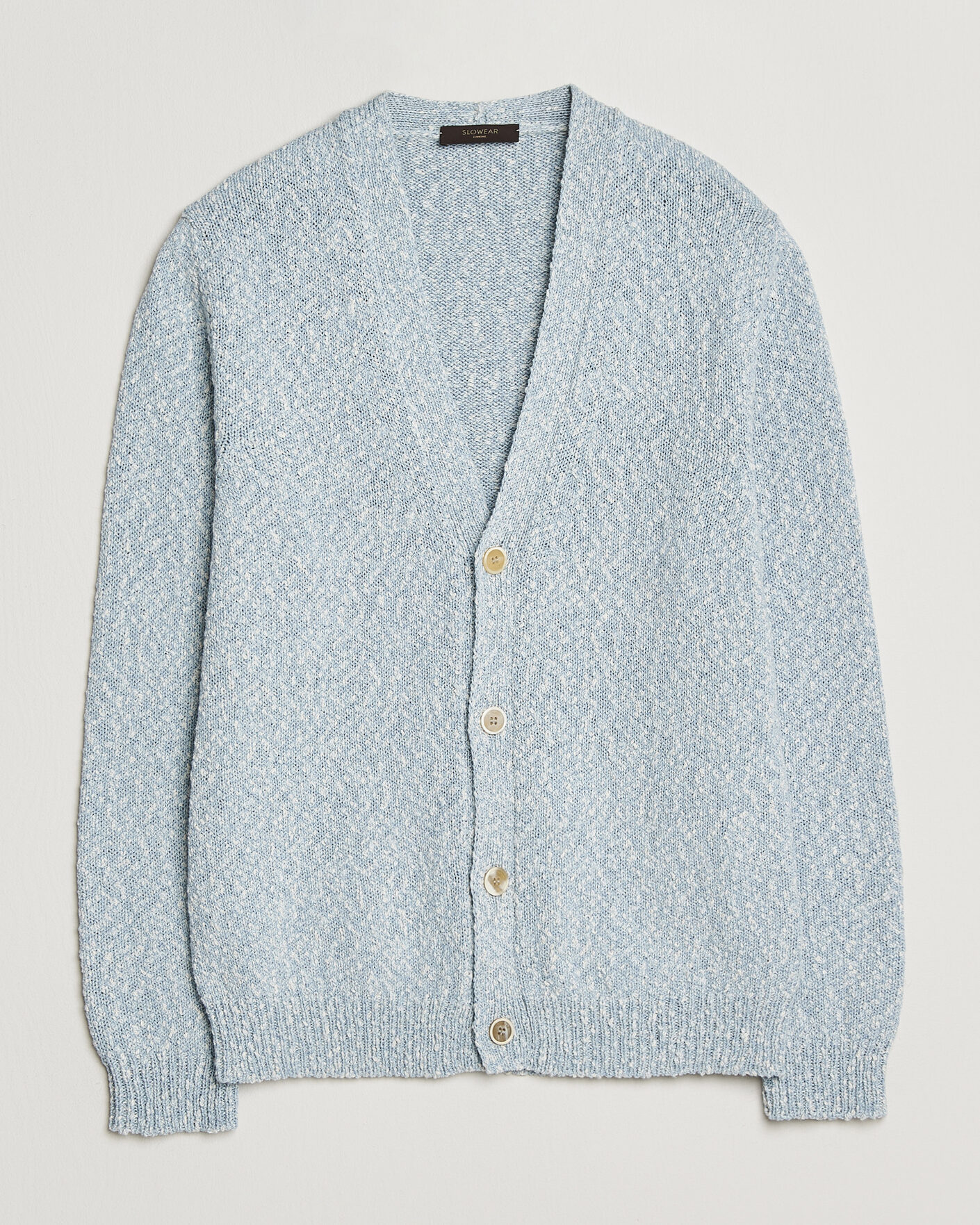 Men | Sweaters & Knitwear | Zanone | Mouline Cardigan Sky Blue