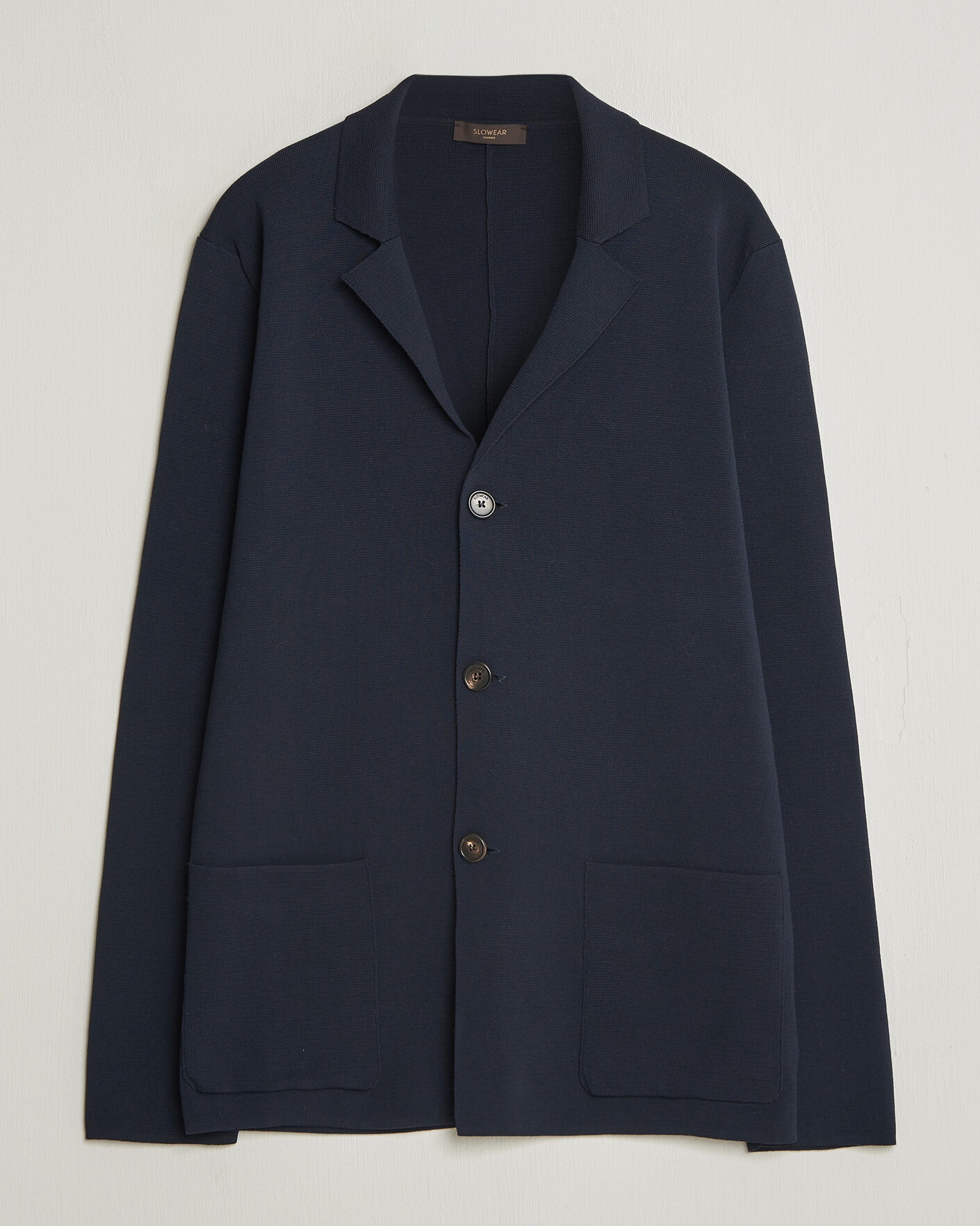 Men | Blazers | Zanone | Knitted Cotton Blazer Navy