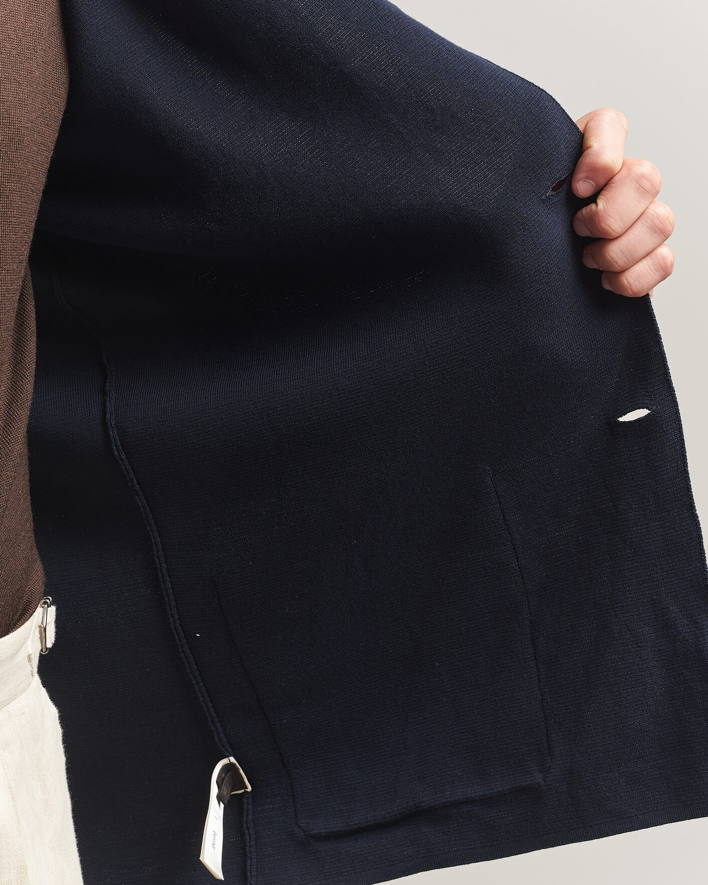 Men | Blazers | Zanone | Knitted Cotton Blazer Navy