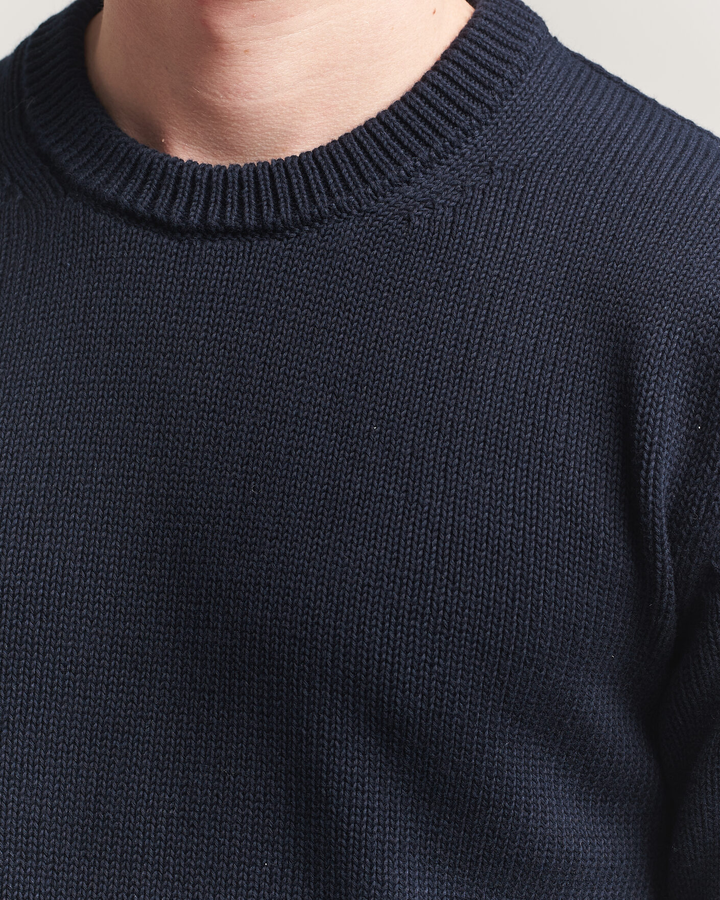 Men | Sweaters & Knitwear | Zanone | Soft Cotton Crew Neck Sweater Navy