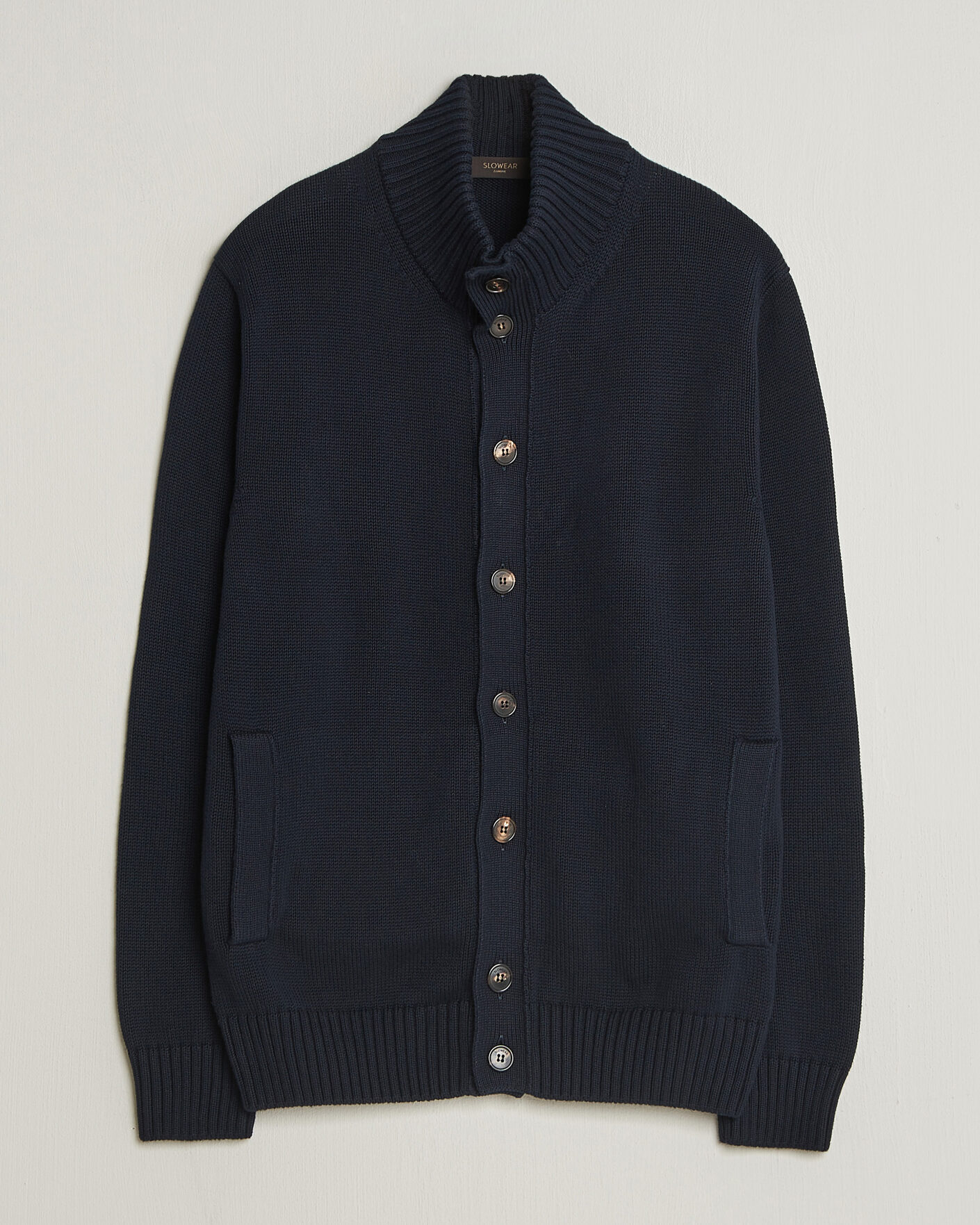 Men | Sweaters & Knitwear | Zanone | Soft Cotton Chioto Cardigan Navy