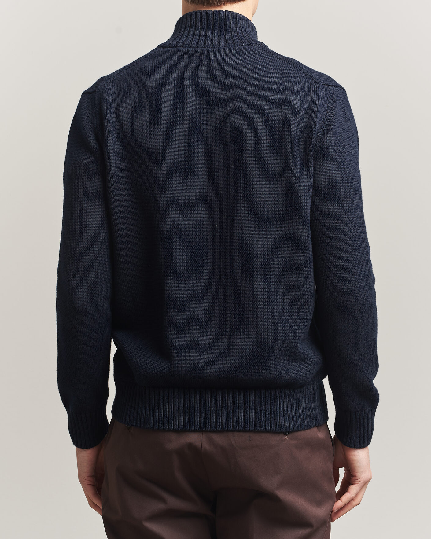 Men | Sweaters & Knitwear | Zanone | Soft Cotton Chioto Cardigan Navy
