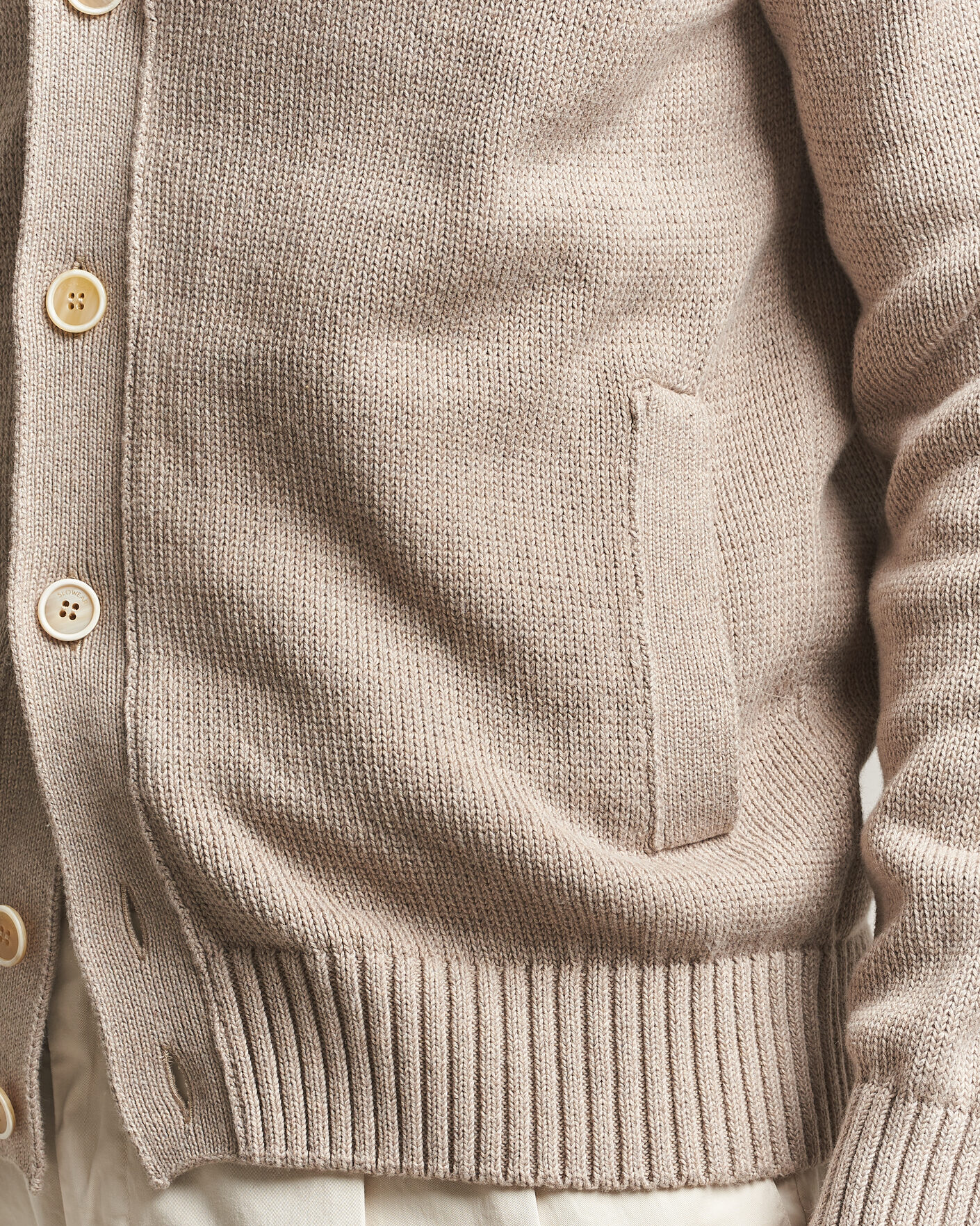 Men | Sweaters & Knitwear | Zanone | Soft Cotton Chioto Cardigan Taupe