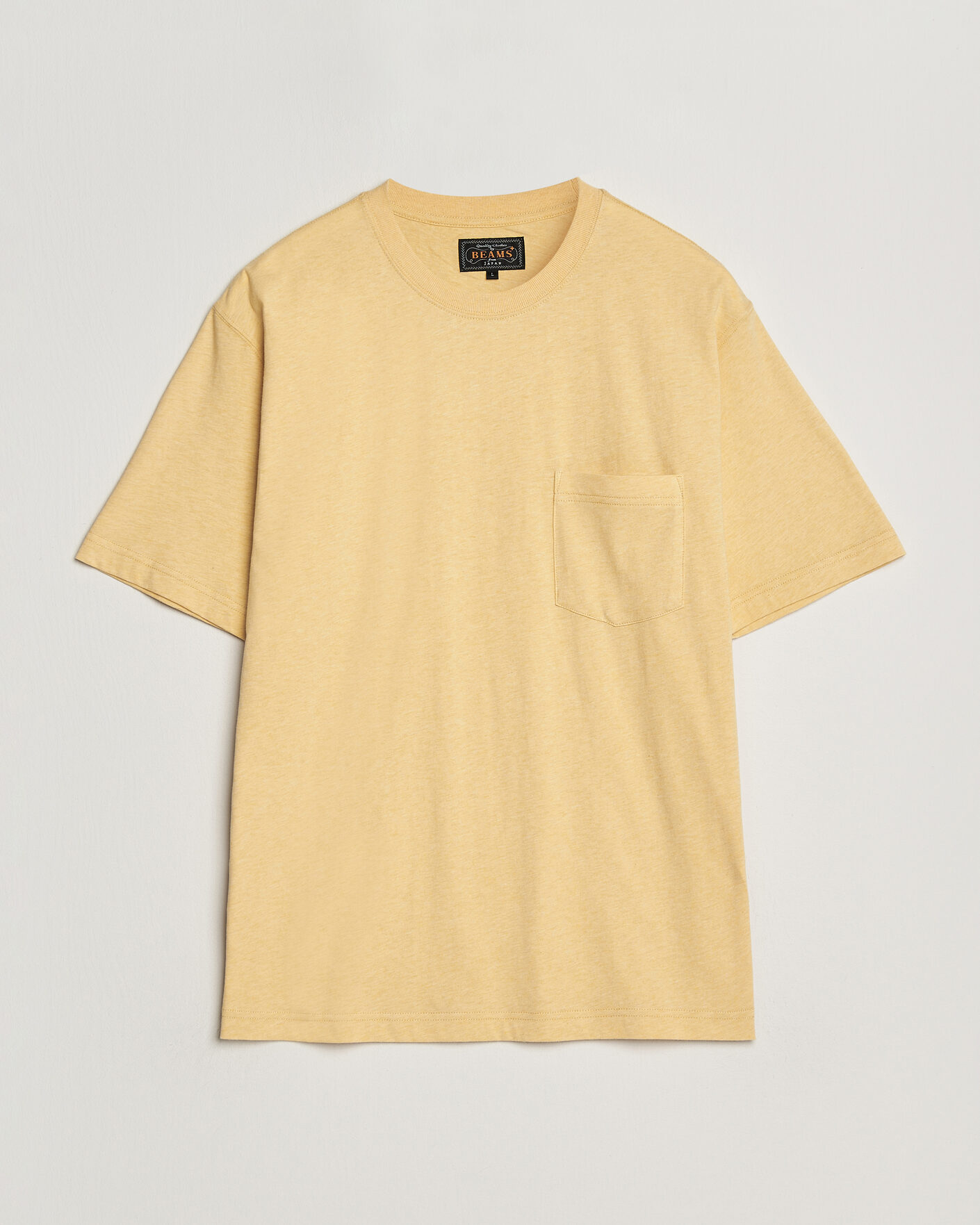 Men | T-Shirts | BEAMS PLUS | Pocket Tee Yellow