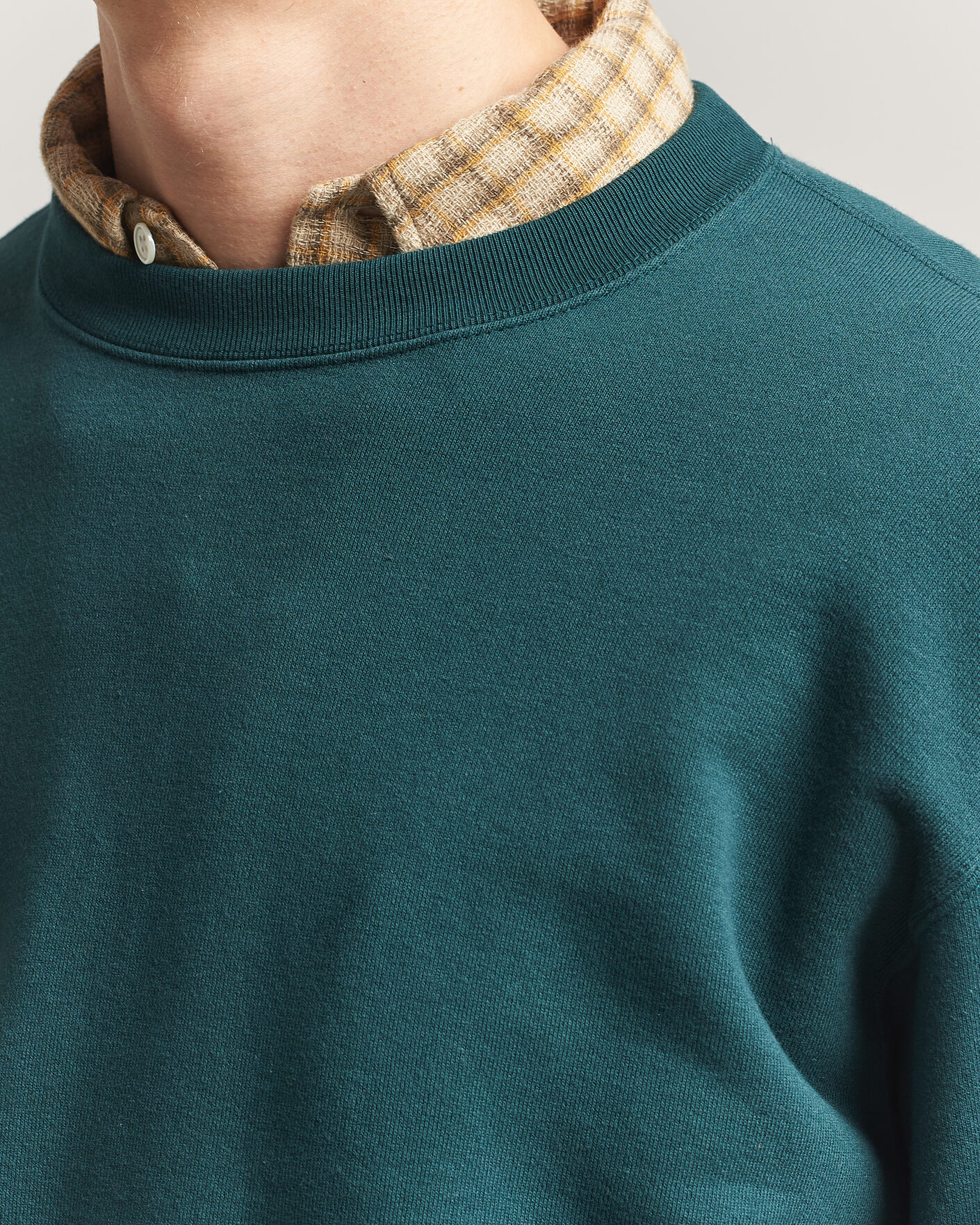Men | Sweaters & Knitwear | BEAMS PLUS | Crew Sweat Dark Green