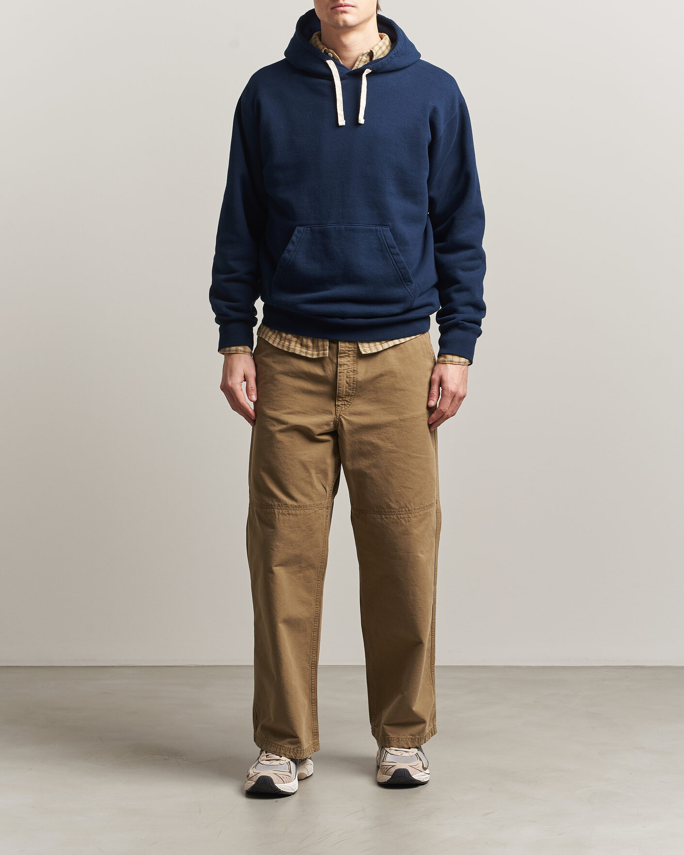 Men | Sweaters & Knitwear | BEAMS PLUS | Hooded Sweat Pullover Navy