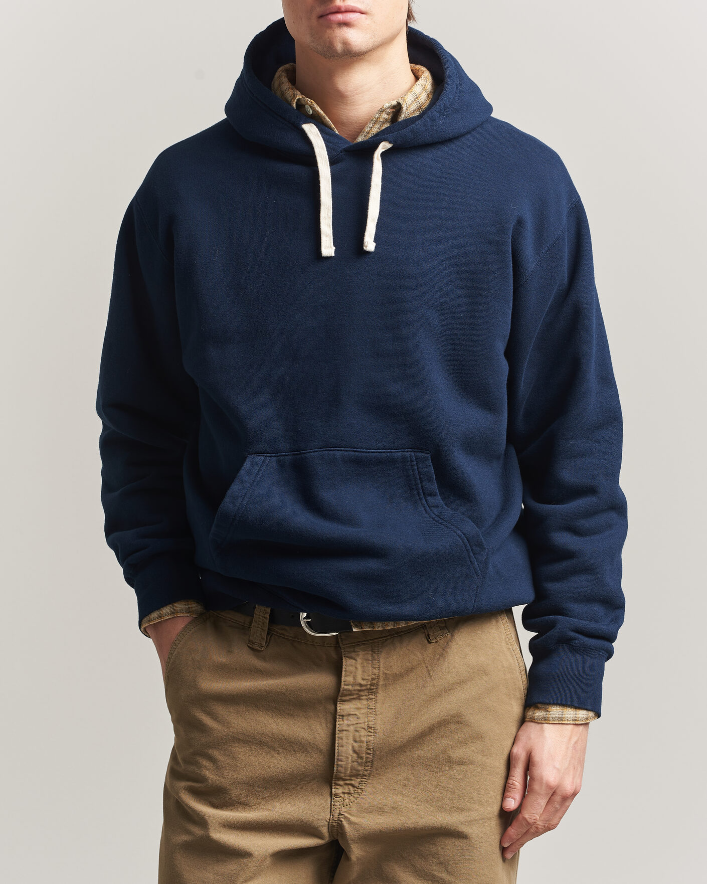 Men | Sweaters & Knitwear | BEAMS PLUS | Hooded Sweat Pullover Navy