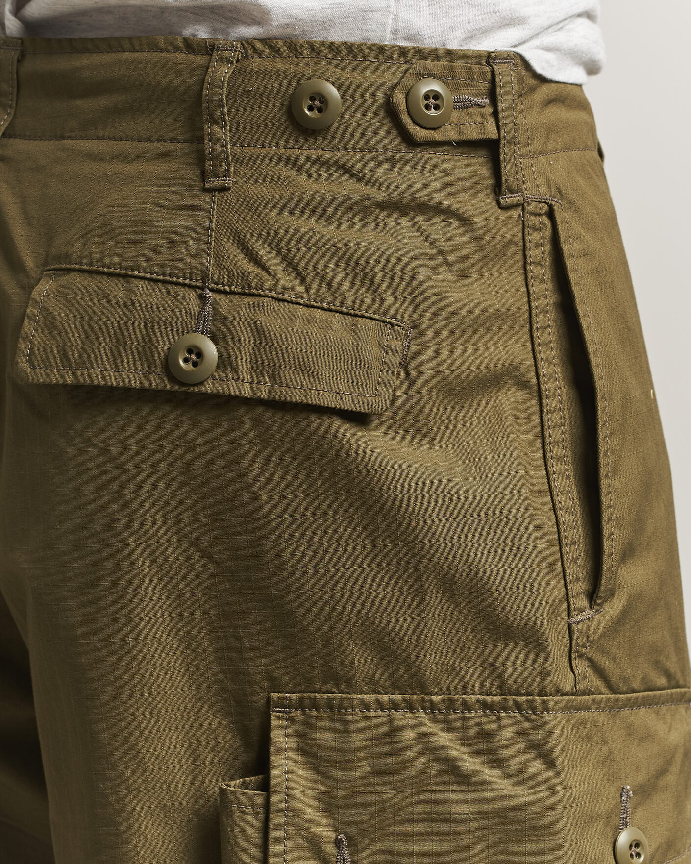 BEAMS PLUS MIL 6 Pocket Cargo Pants Olive at CareOfCarl.com