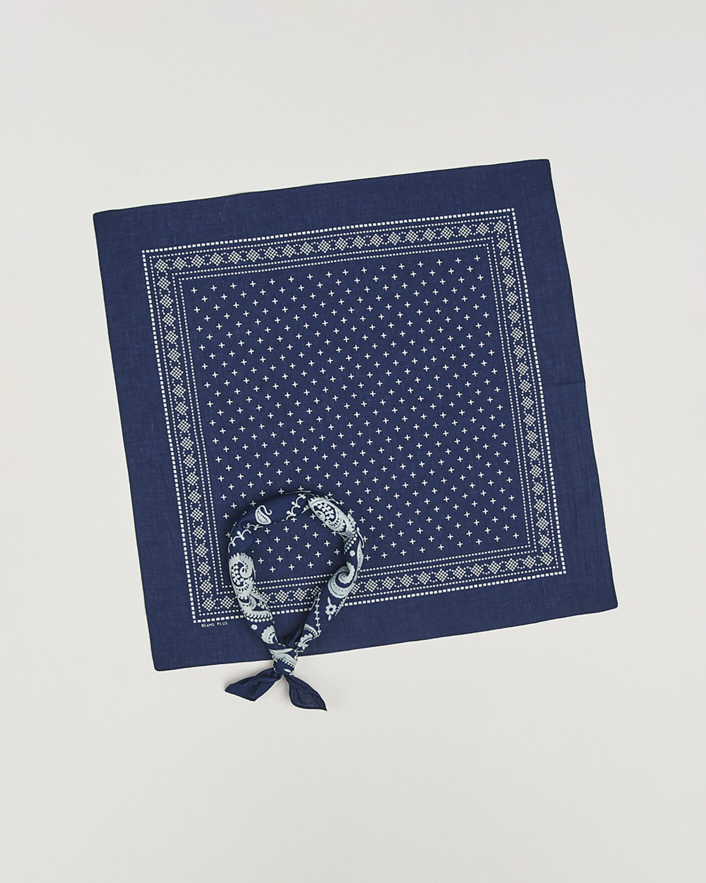 Men | Pocket Squares | BEAMS PLUS | 2-Pack Bandana Indigo Blue