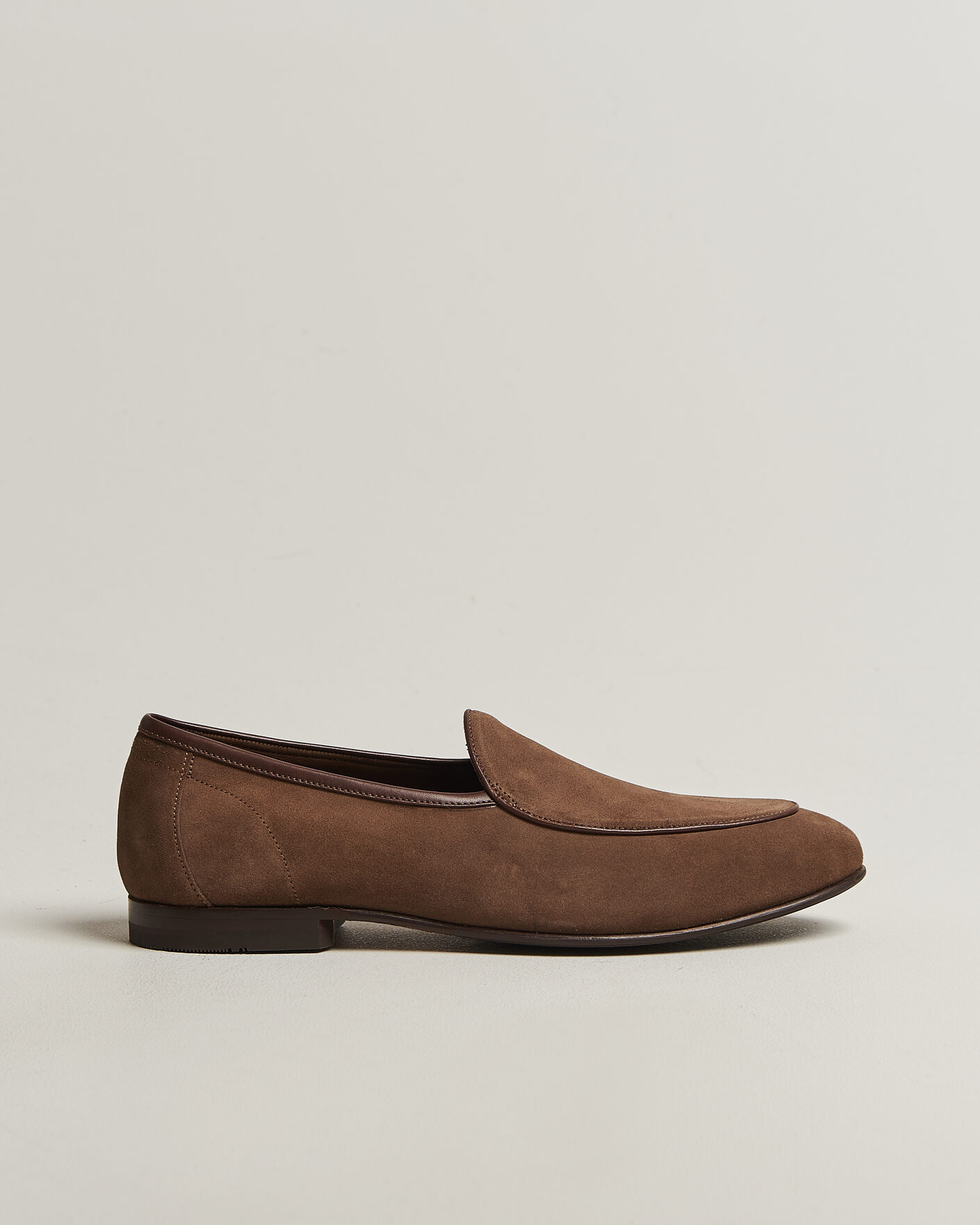 Men | Loafers | Loake 1880 | Belgrave Suede Belgian Loafer Flint