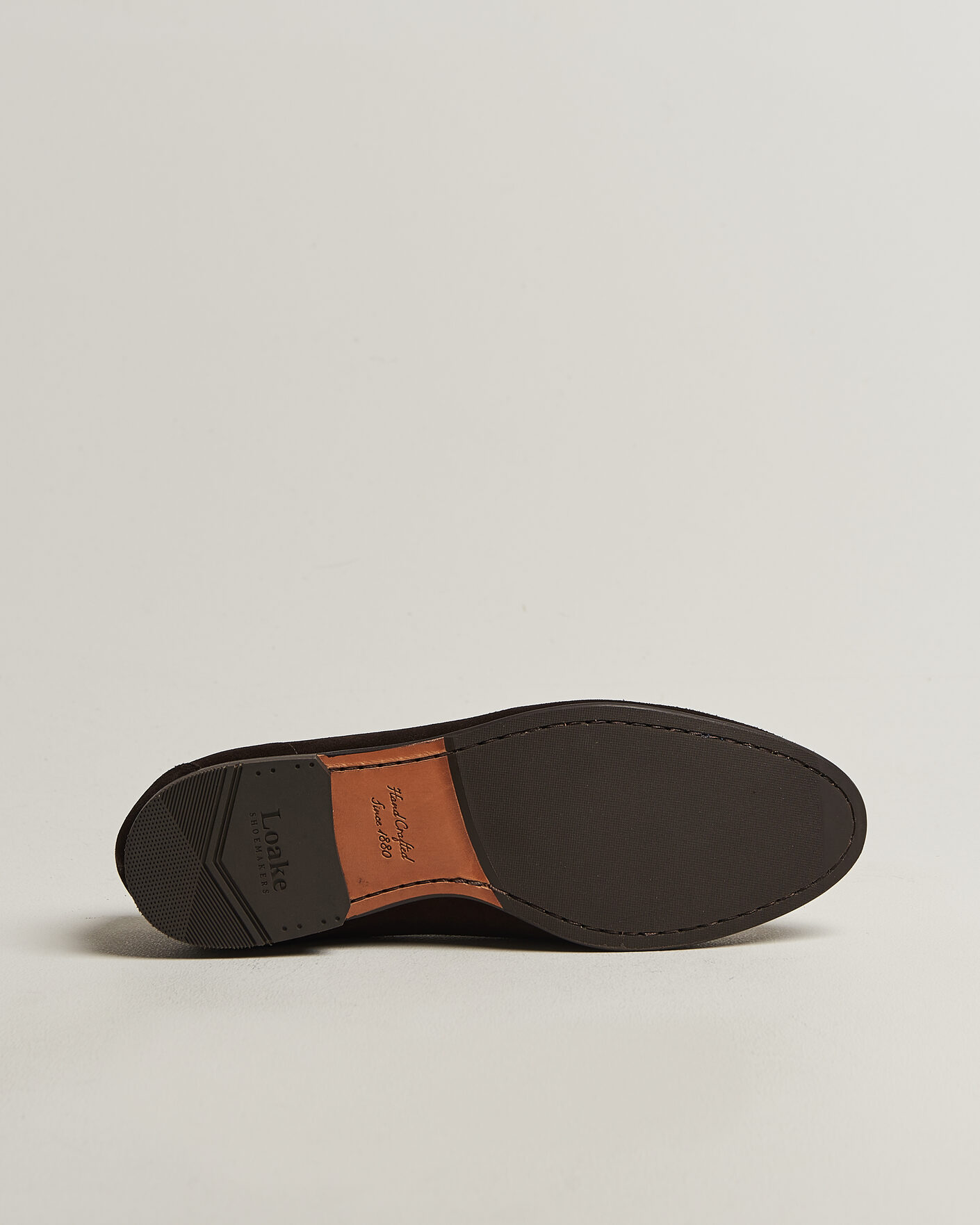 Men | Loafers | Loake 1880 | Belgrave Suede Belgian Loafer Dark Brown