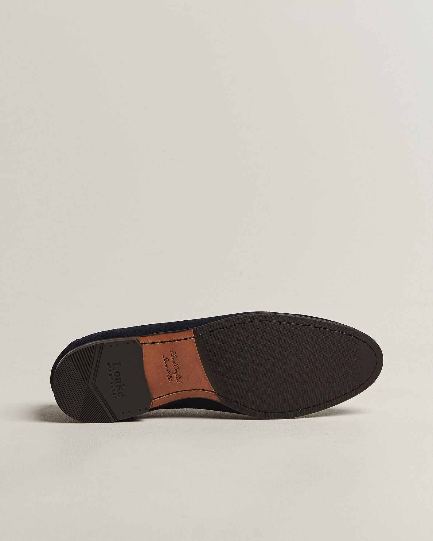 Men | Loafers | Loake 1880 | Belgrave Suede Belgian Loafer Navy
