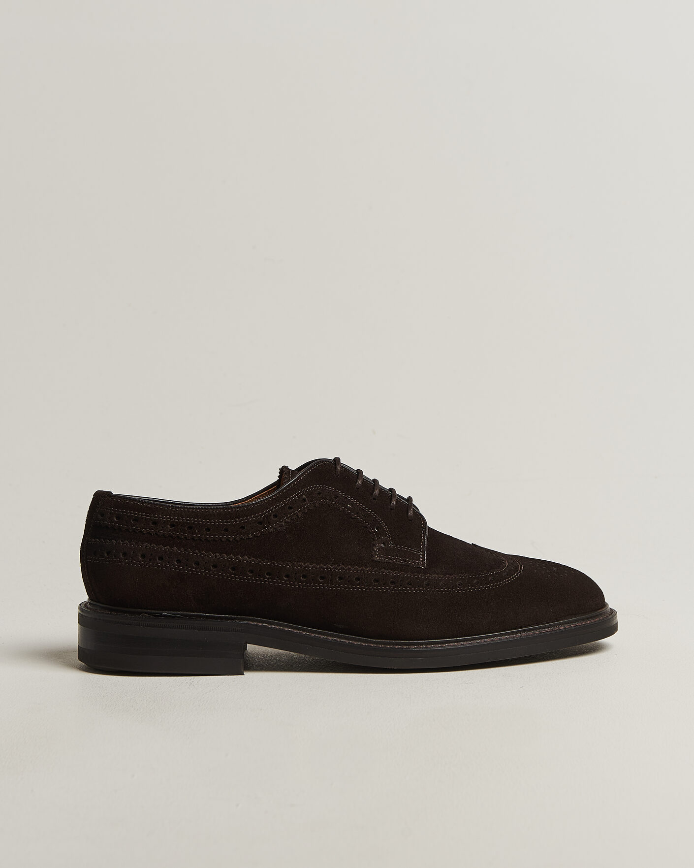 Men | Derby Shoes | Loake Shoemakers | Sovereign Longwing Suede Derby Dark Brown