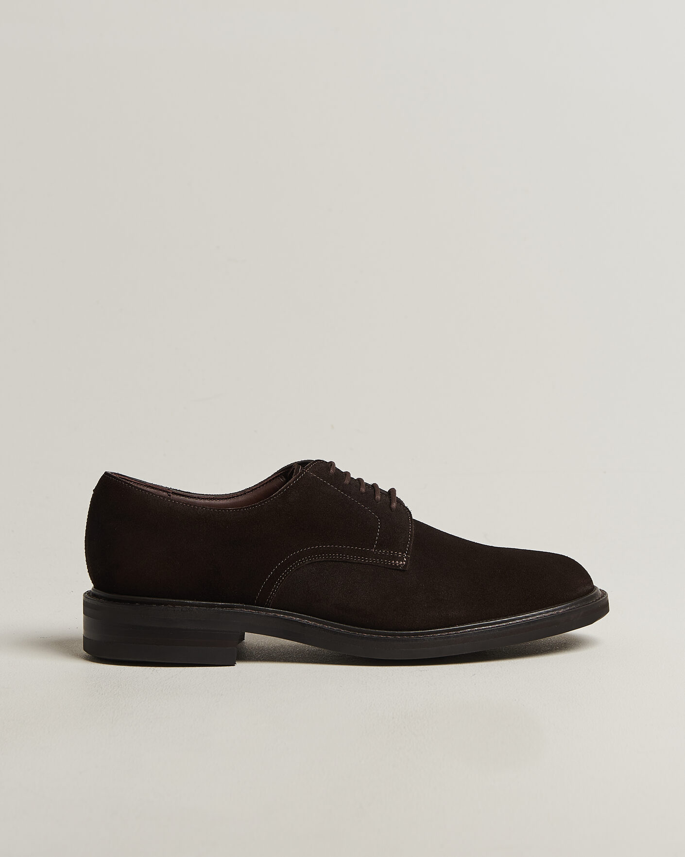 Men | Derby Shoes | Loake 1880 | Barbican Suede Derby Dark Brown