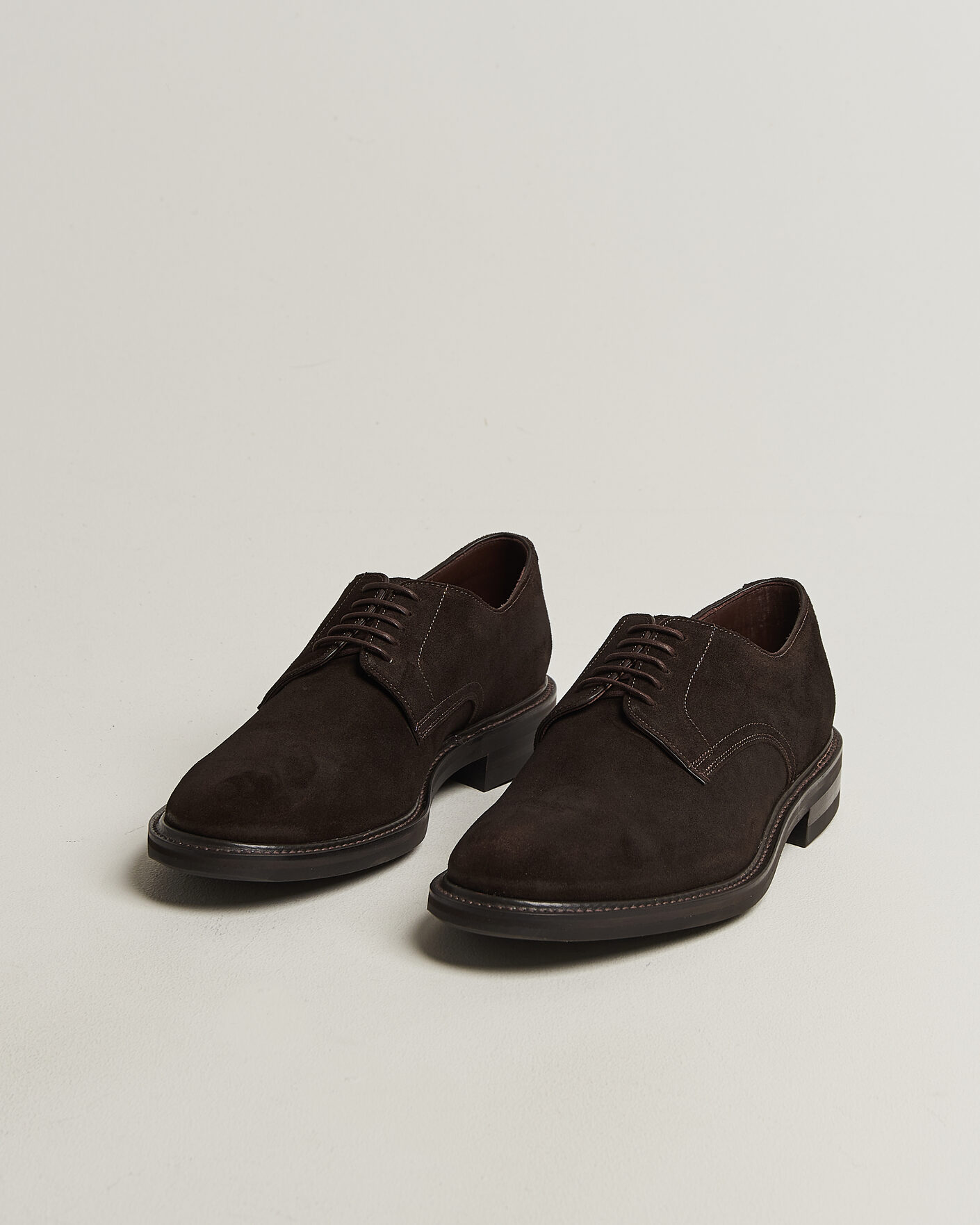 Men | Derby Shoes | Loake 1880 | Barbican Suede Derby Dark Brown