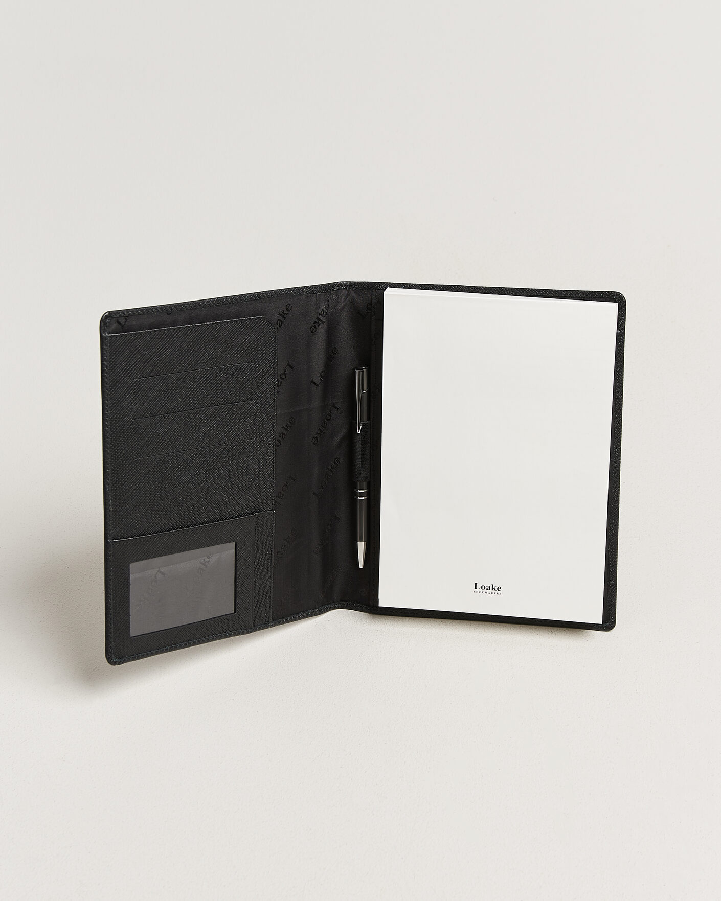 Men | Notebooks | Loake Shoemakers | Savoy Grain Leather Notebook Black