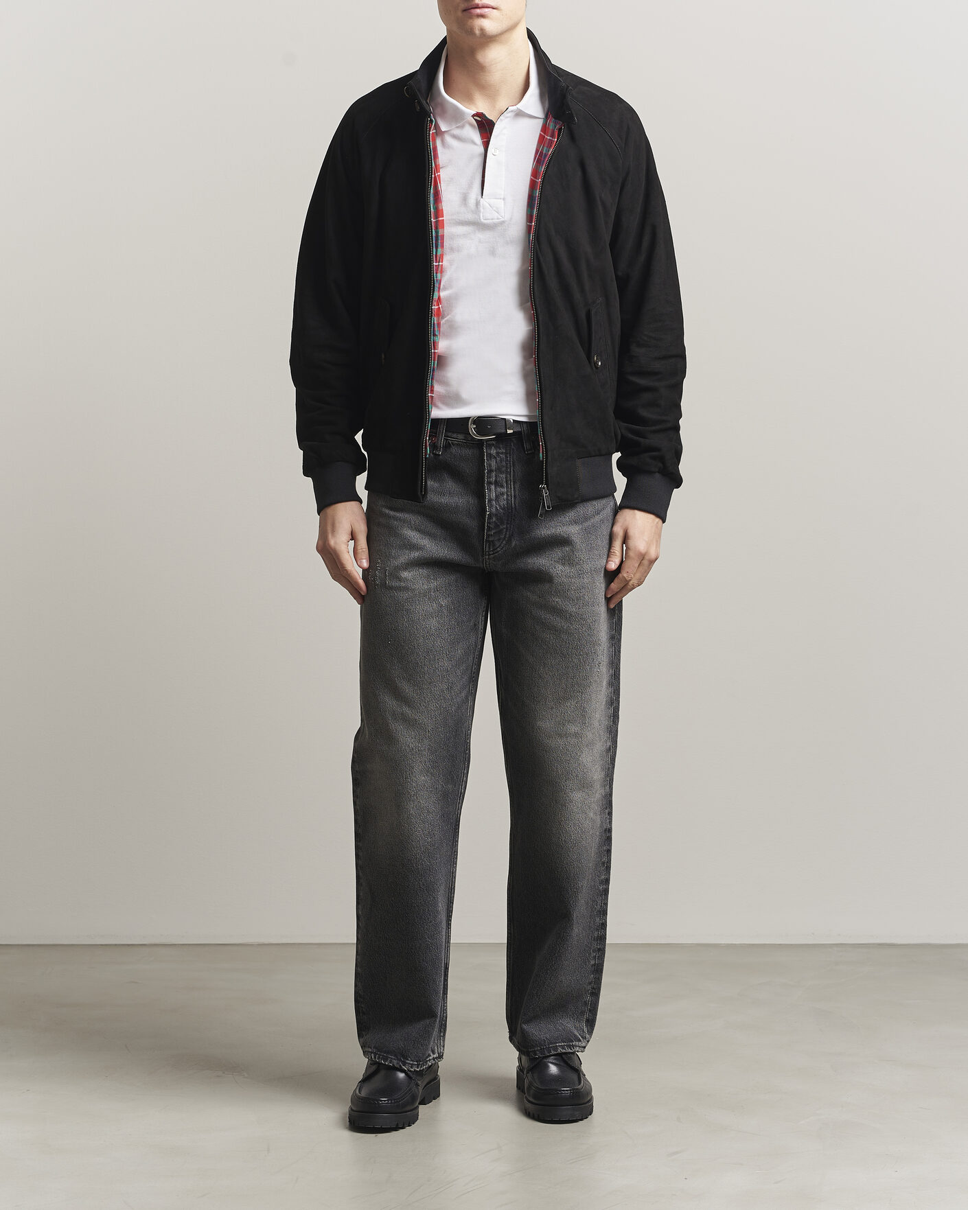 Baracuta G9 Suede Jacket Black at CareOfCarl.com