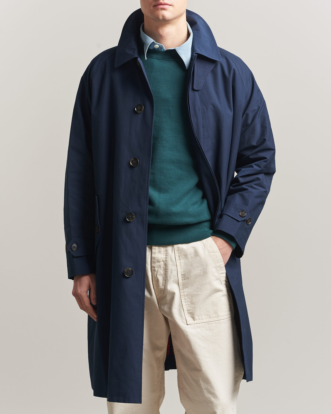 Baracuta G12 Original Cloth Coat Navy at CareOfCarl.com