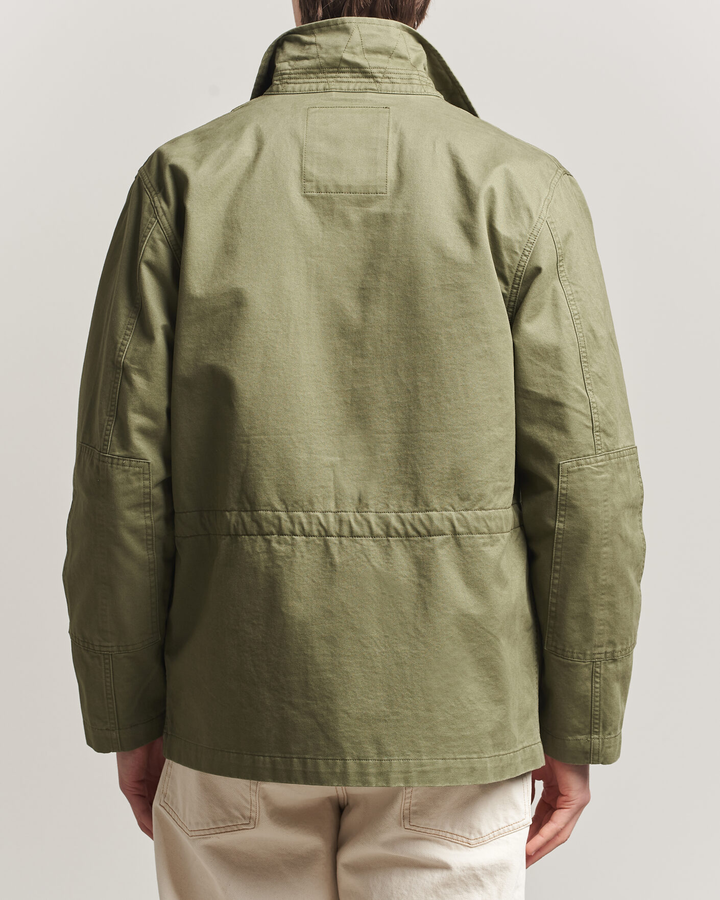 Men | Coats & Jackets | Baracuta | Washed Cotton Twill Field Shacket Lichen Green