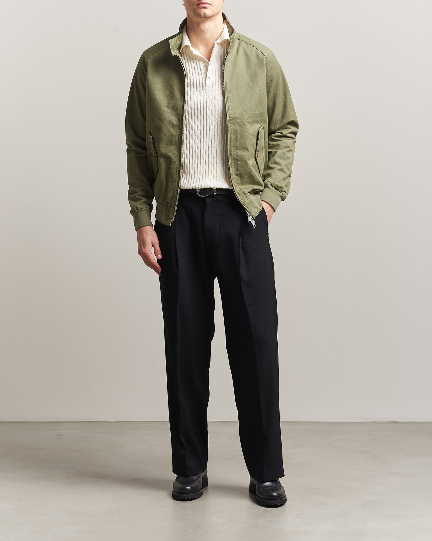 Men | Coats & Jackets | Baracuta | G9 Washed Cotton Twill Jacket Lichen Green