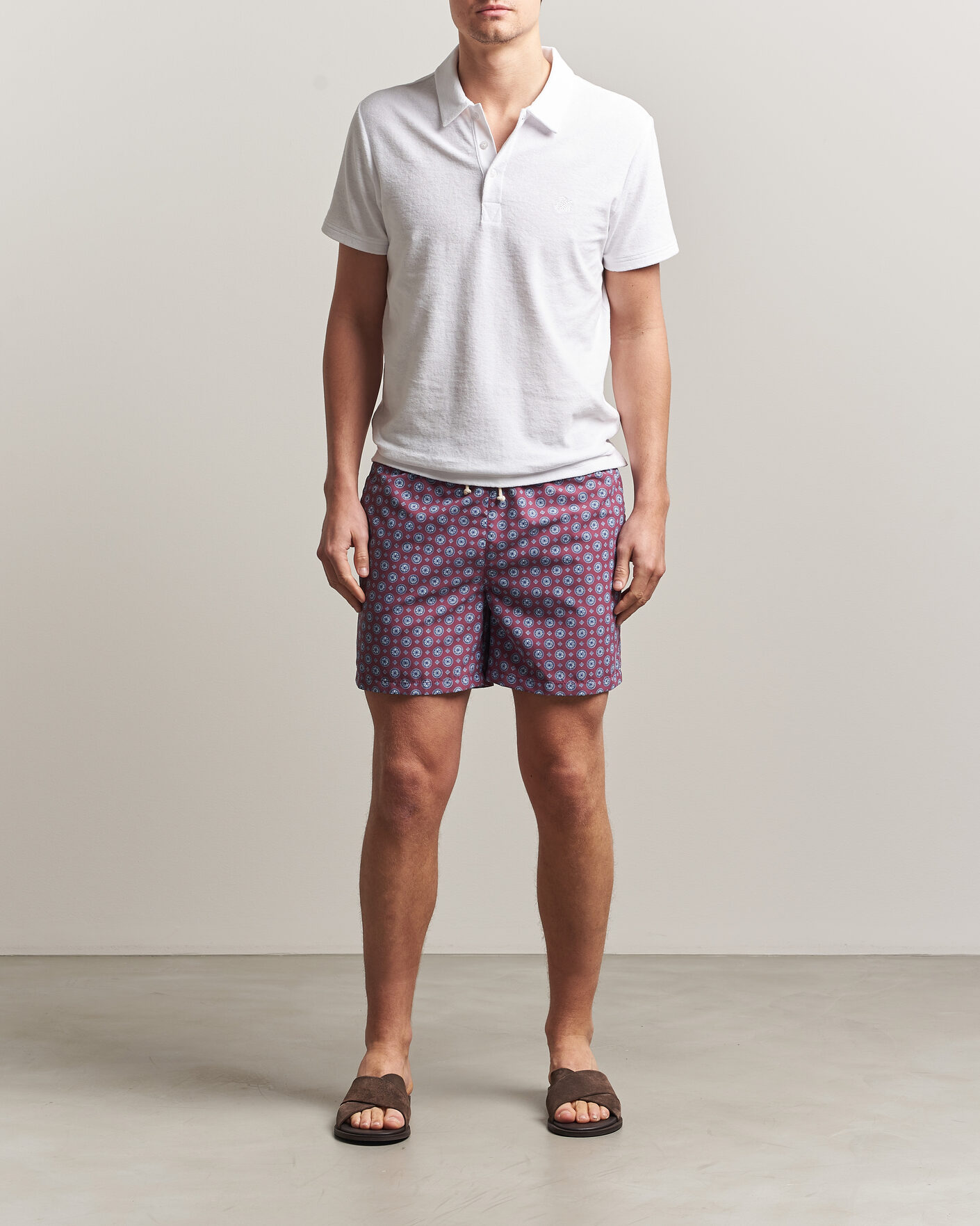 Men | Swimwear | Ripa Ripa | Printed Swimshorts Bordeaux