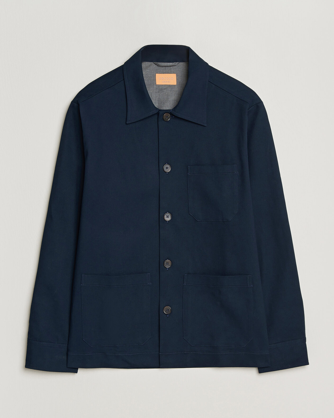 Men | Coats & Jackets | Grigio | Cotton Chore Jacket Navy