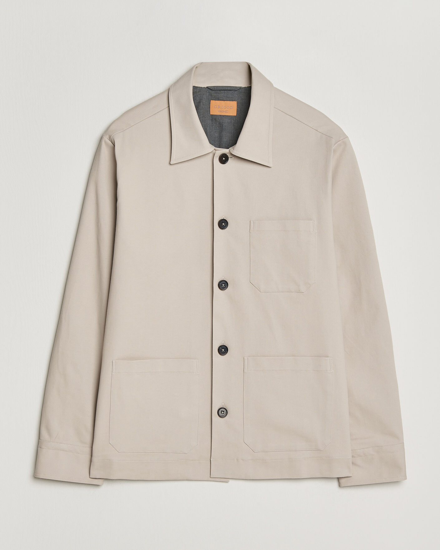 Men | Coats & Jackets | Grigio | Cotton Chore Jacket Beige