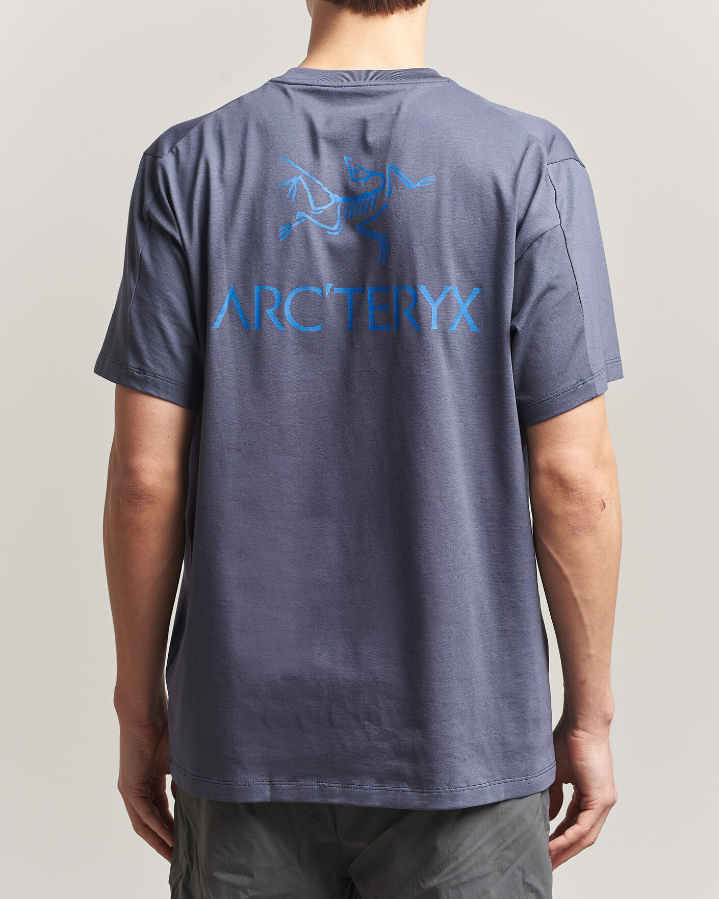 Men | T-Shirts | Arc'teryx | Kragg Cotton Bird Word T-Shirt Dark Stratus