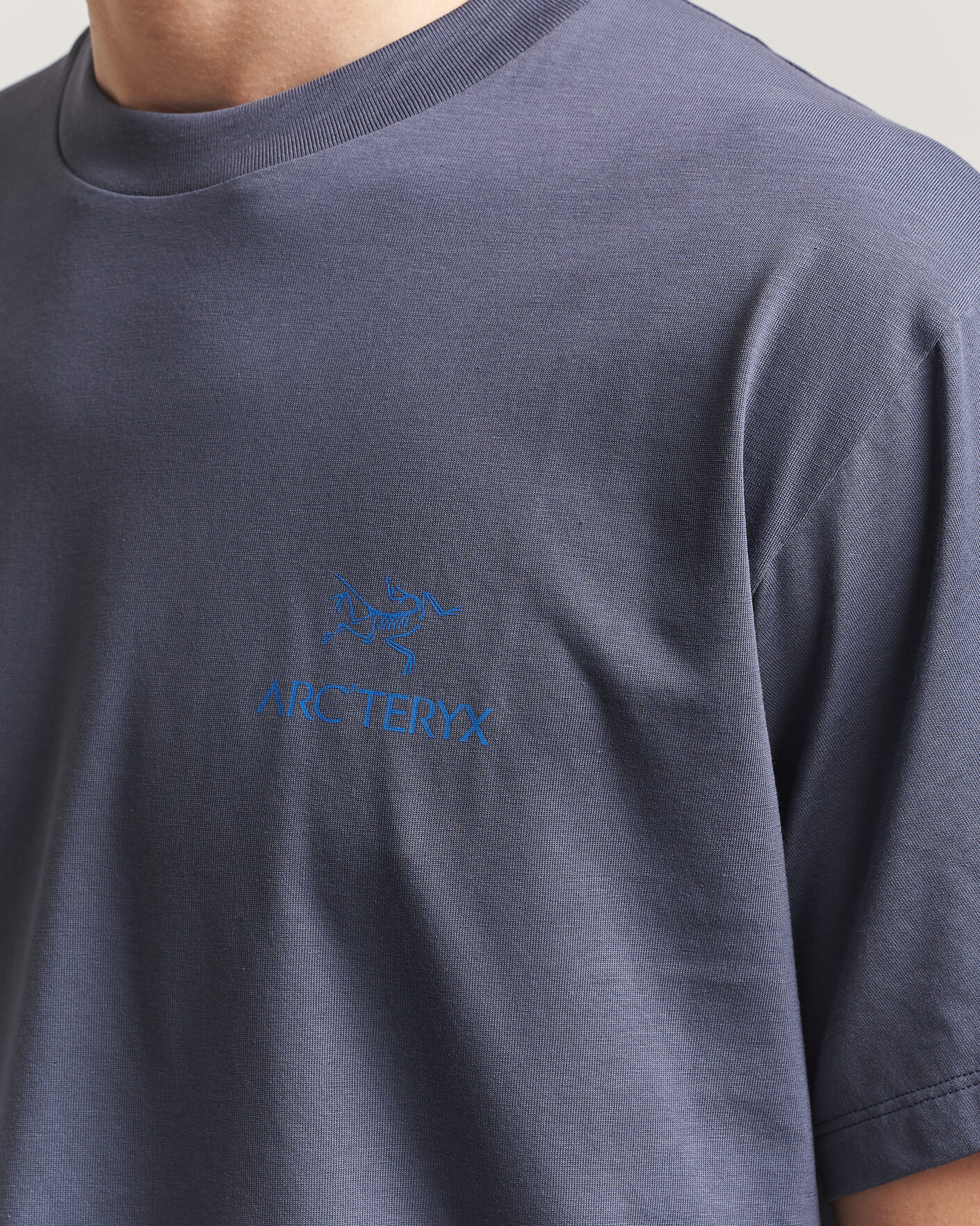Men | T-Shirts | Arc'teryx | Kragg Cotton Bird Word T-Shirt Dark Stratus
