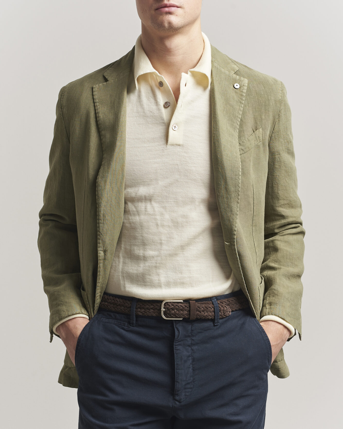 Men | Blazers | L.B.M. 1911 | Jack Regular Fit Linen Blazer Olive