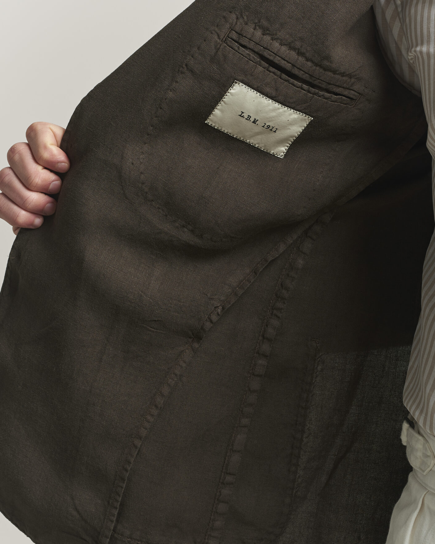 Men | Blazers | L.B.M. 1911 | Jack Regular Fit Linen Blazer Brown