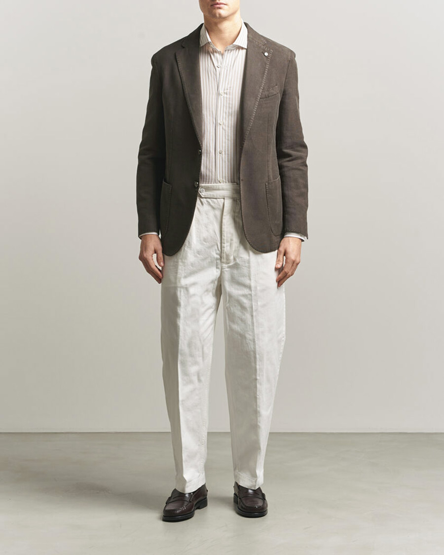 Men | Blazers | L.B.M. 1911 | Jack Regular Fit Structured Cotton Blazer Brown