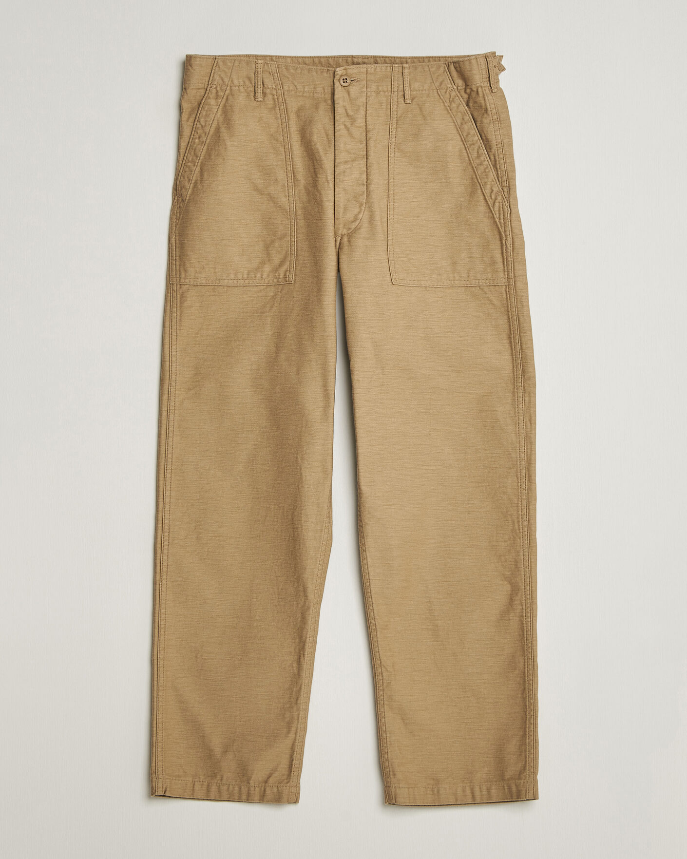 Men | Trousers | orSlow | Regular Fit Original Sateen Fatigue Pants Sand Beige