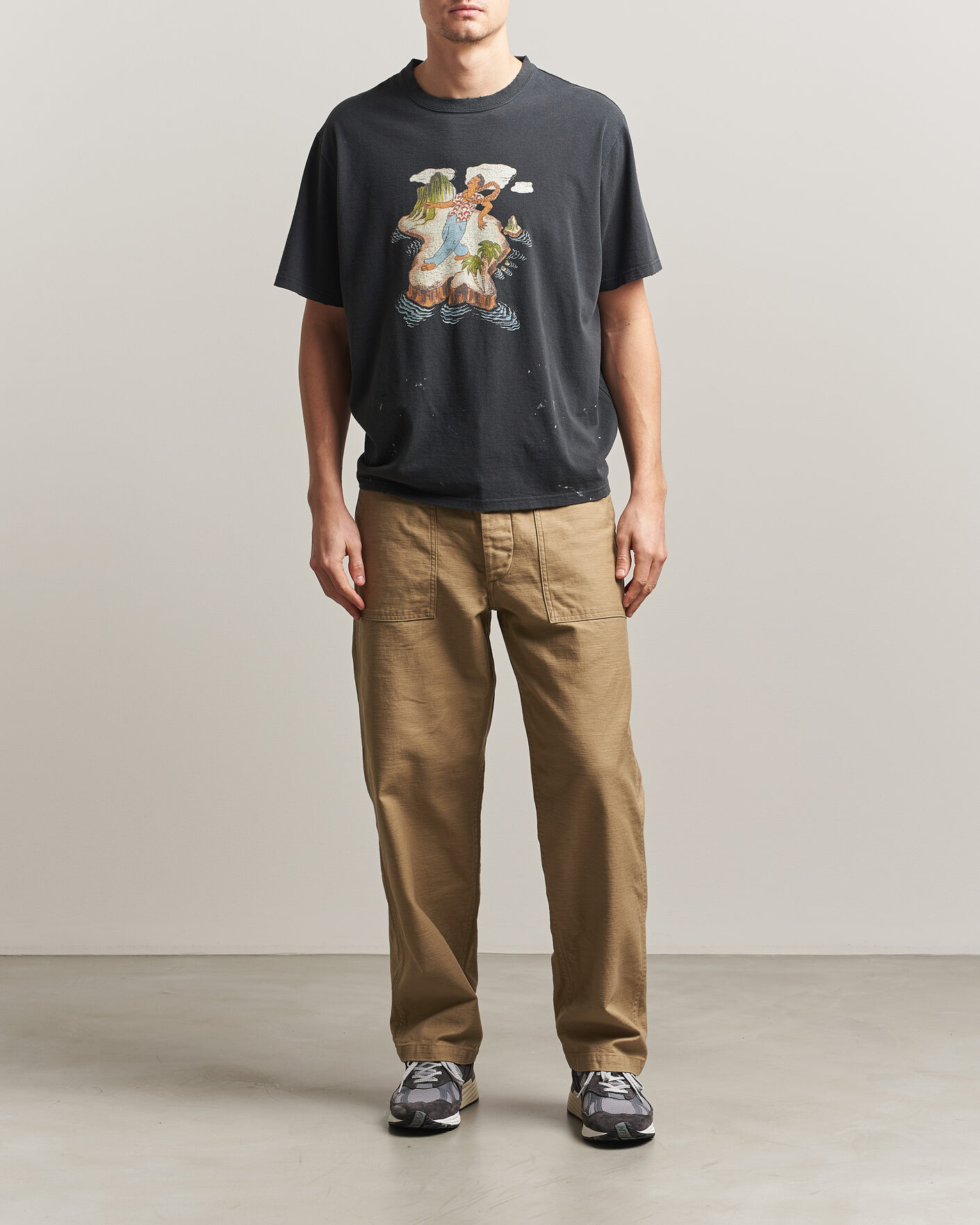 Men | Trousers | orSlow | Regular Fit Original Sateen Fatigue Pants Sand Beige