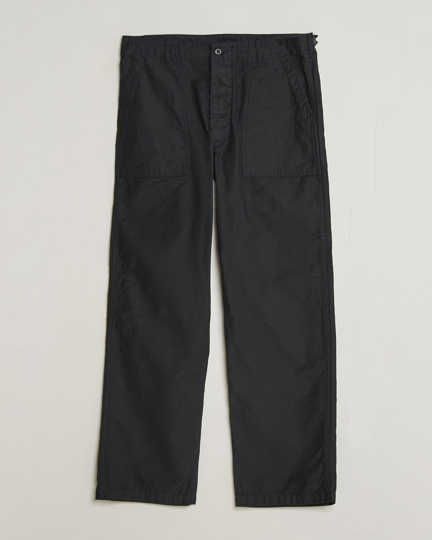 orSlow Regular Fit Original Sateen Fatigue Pants Black at