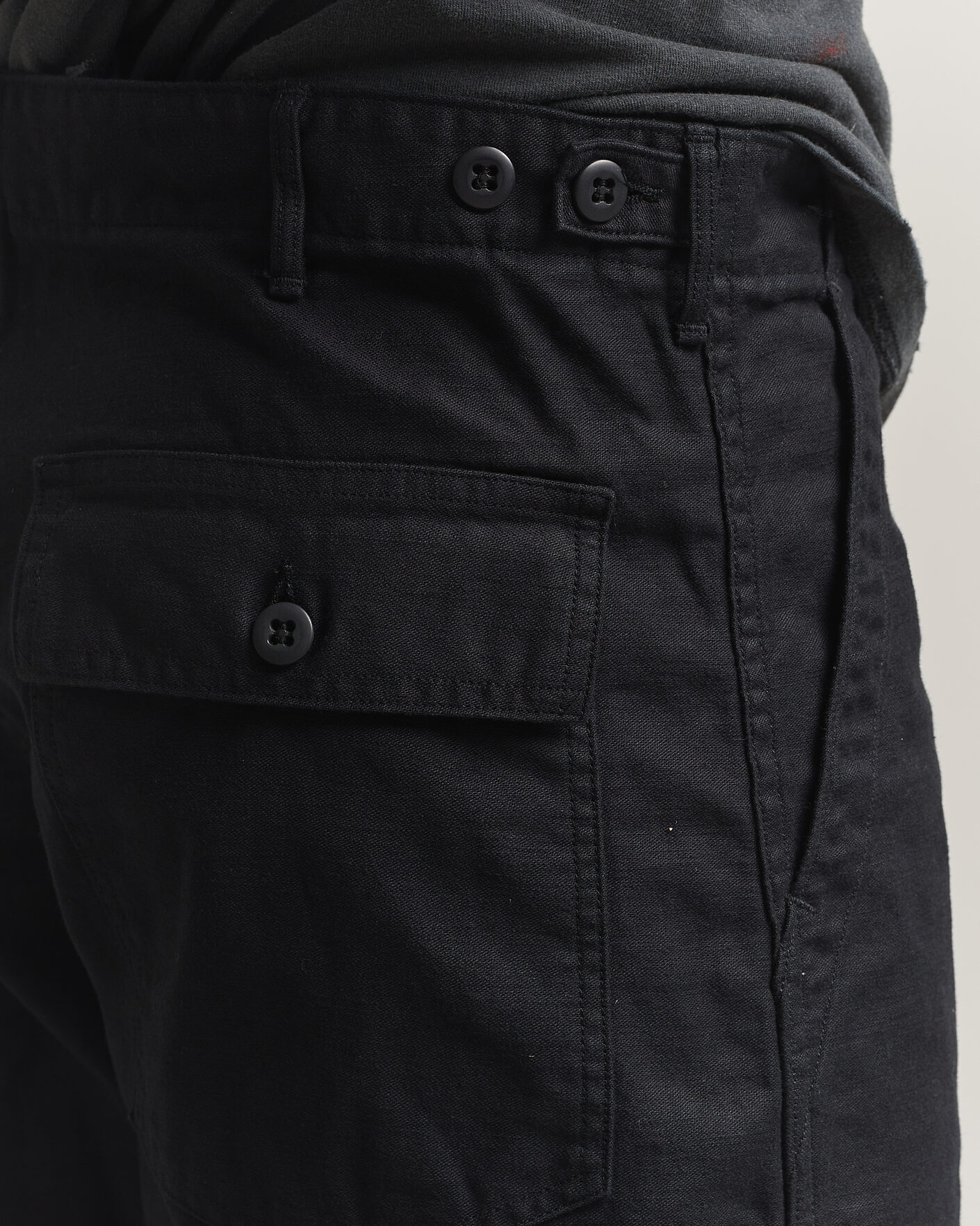 Men | Trousers | orSlow | Regular Fit Original Sateen Fatigue Pants Black