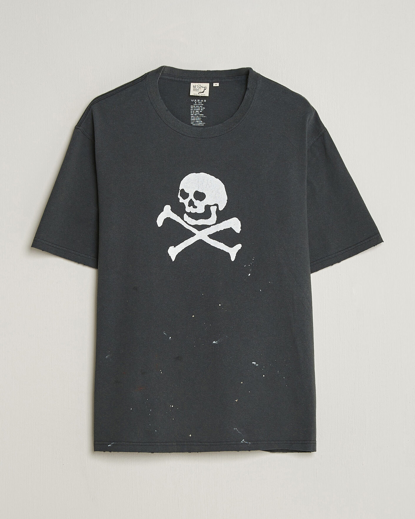 Men | T-Shirts | orSlow | Vintage Skull Print T-Shirt Black