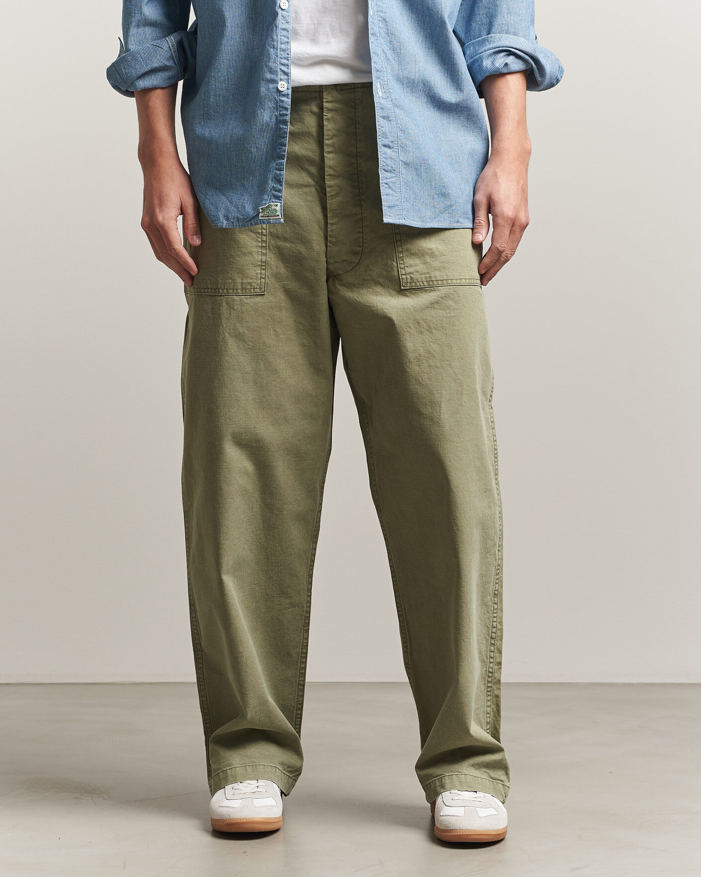 orSlow Summer Fatigue Pants Washed Army Green at CareOfCarl.com