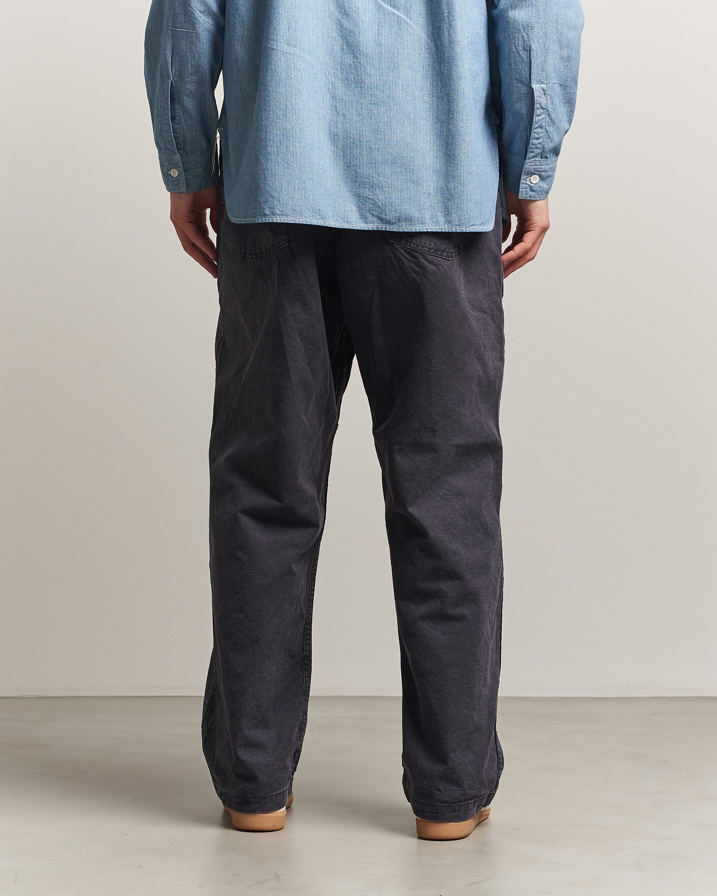 Men | Trousers | orSlow | Summer Fatigue Pants Washed Black