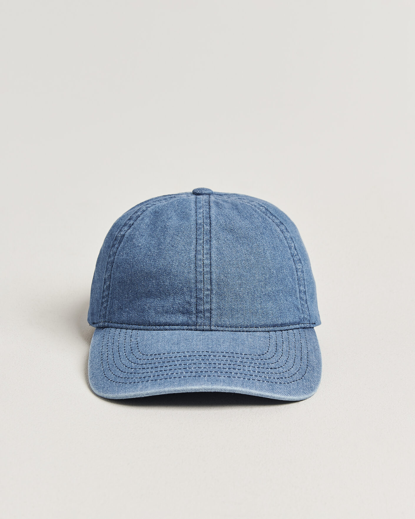 Men | Hats & Caps | Varsity Headwear | Washed Denim Baseball Cap Indigo