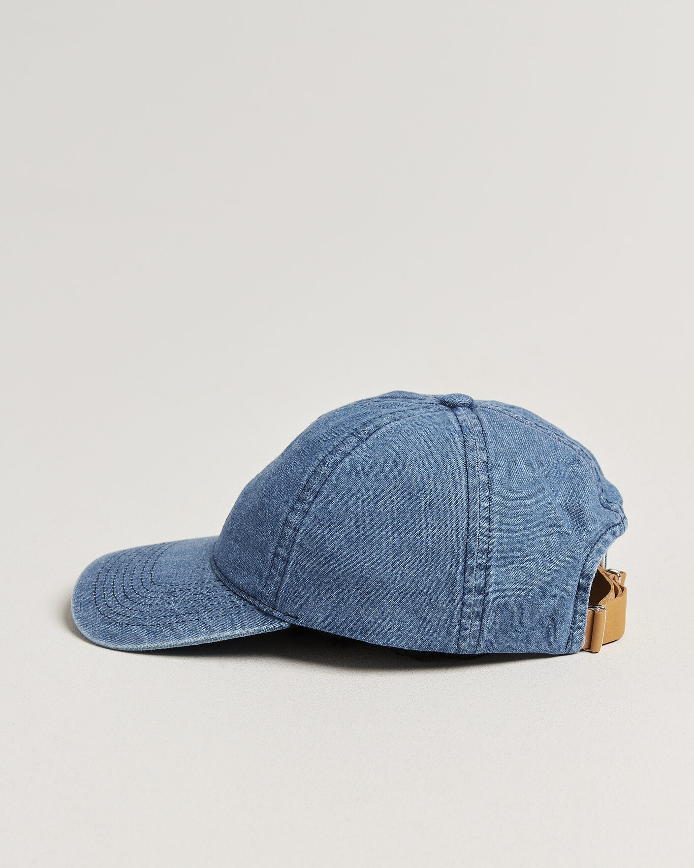 Men | Hats & Caps | Varsity Headwear | Washed Denim Baseball Cap Indigo