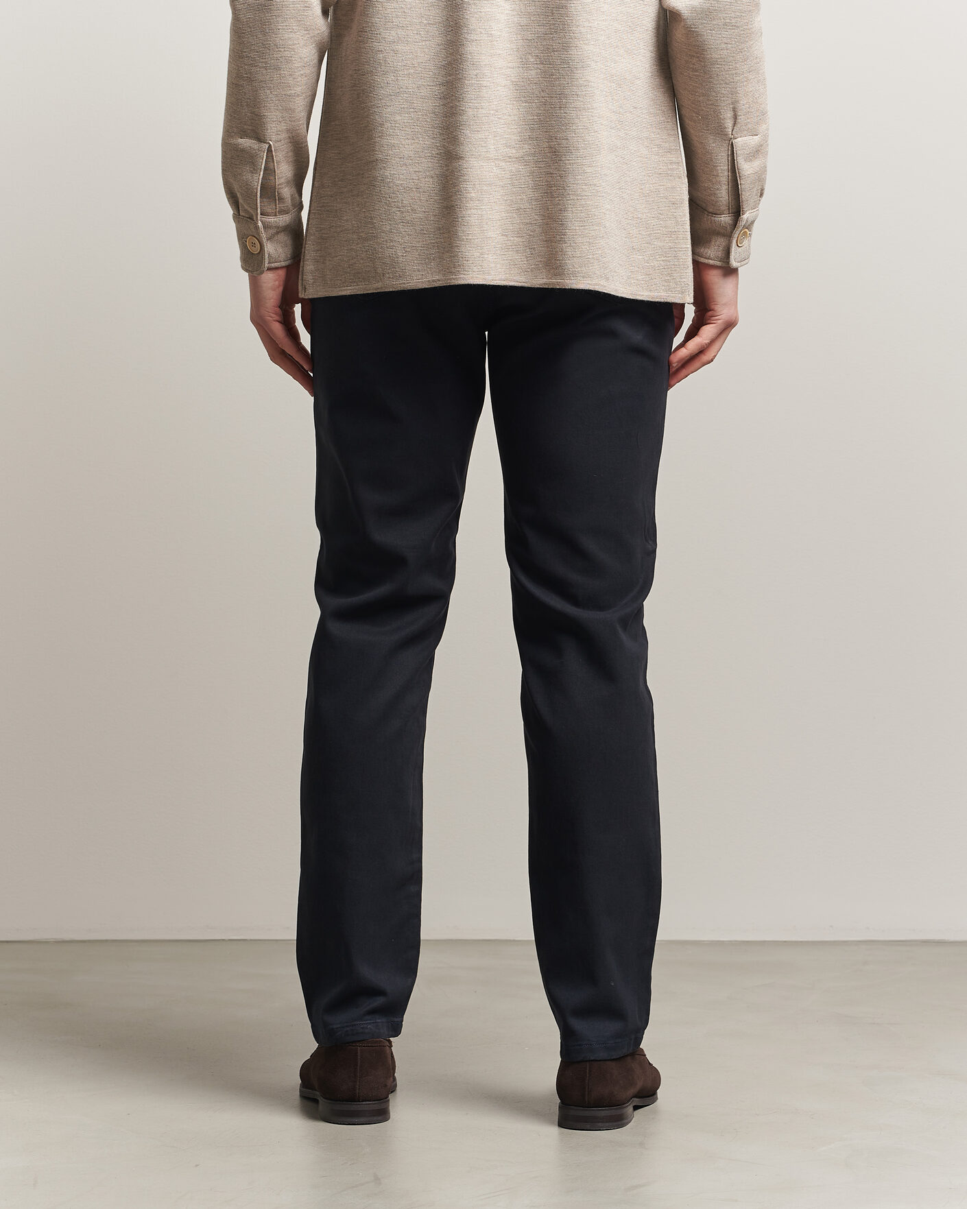 Men | Trousers | Oscar Jacobson | Slim Fit 5-Pocket Chino  Navy