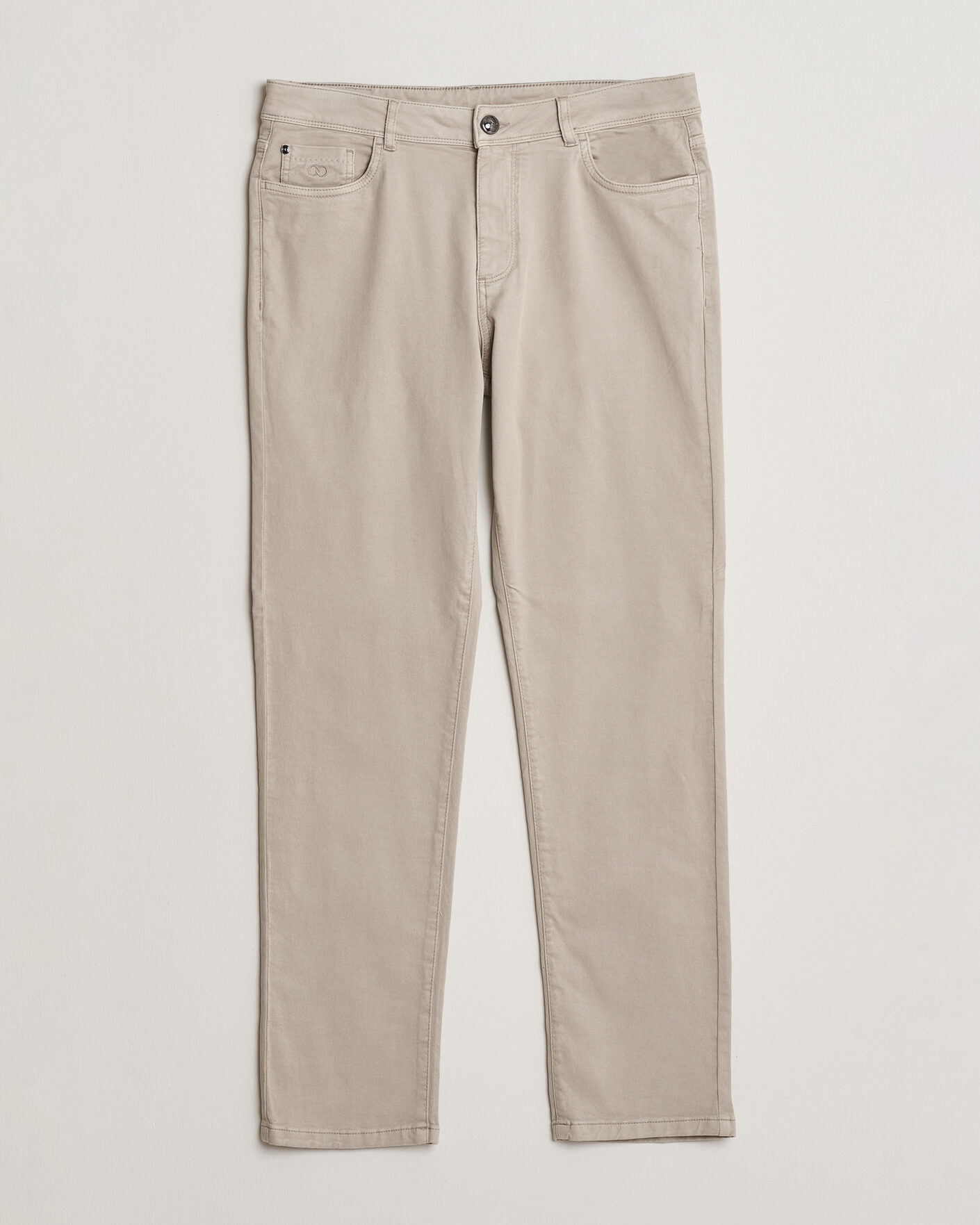 Men | Trousers | Oscar Jacobson | Slim Fit 5-Pocket Chino  Beige