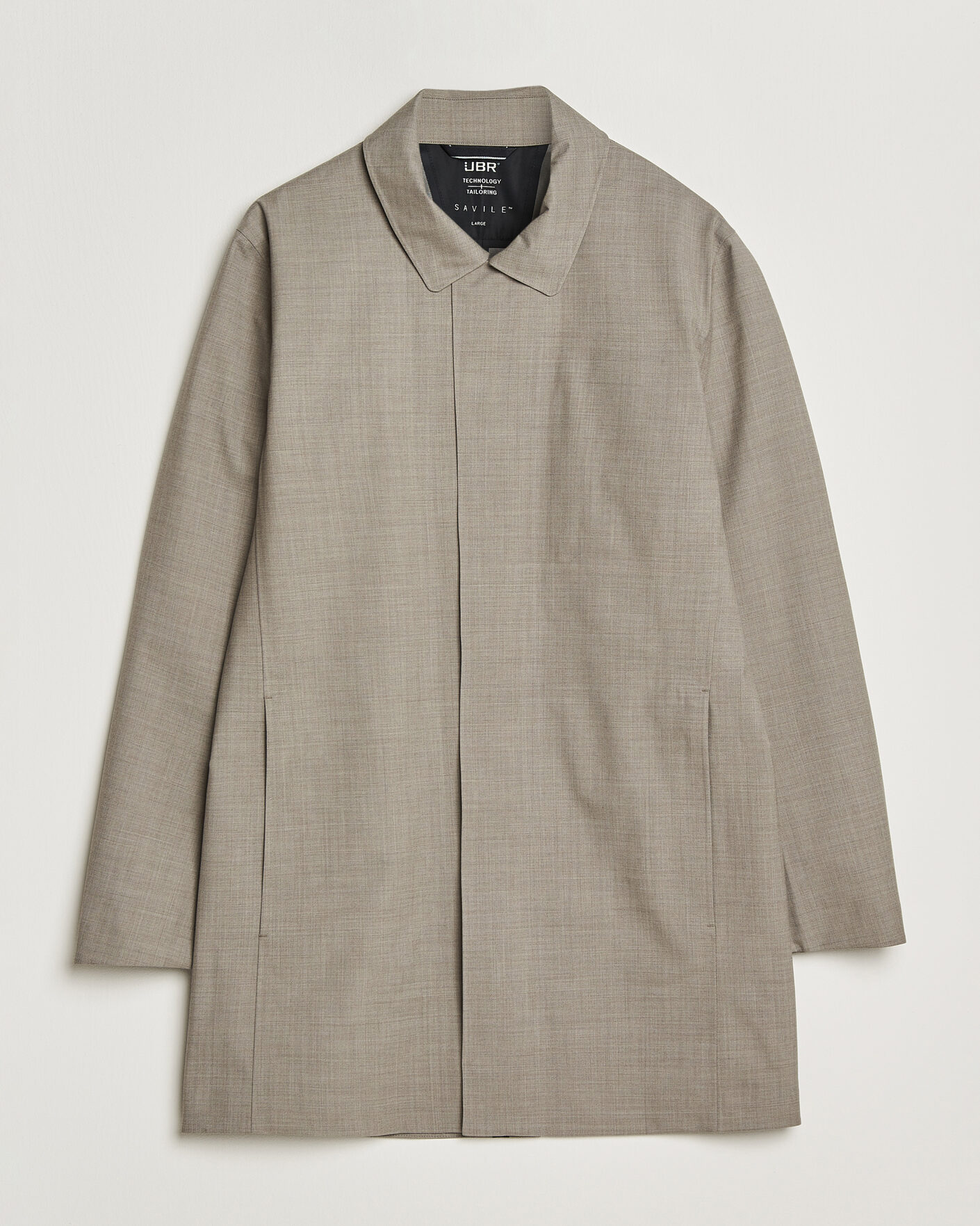 Men | Coats & Jackets | UBR | Sky Fall Savile Wool Waterproof Coat Sand