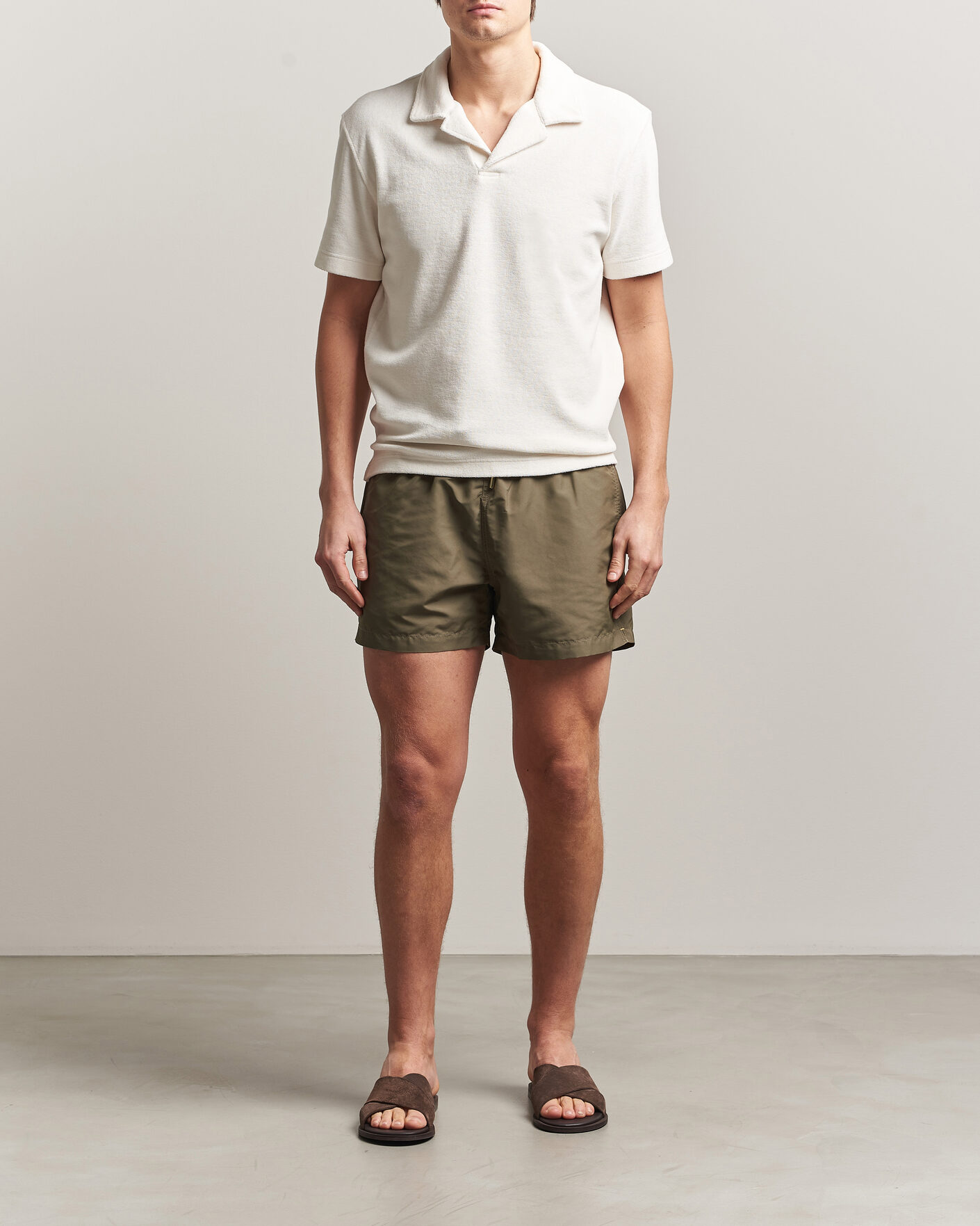 Men | Swimwear | Orlebar Brown | Jack Solid Drawstring Swim Shorts Herbal Green