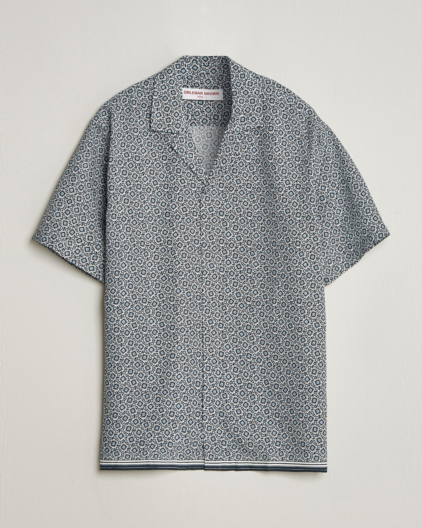 Men | Shirts | Orlebar Brown | Maitan Lyocel Petola Shirts Night Iris