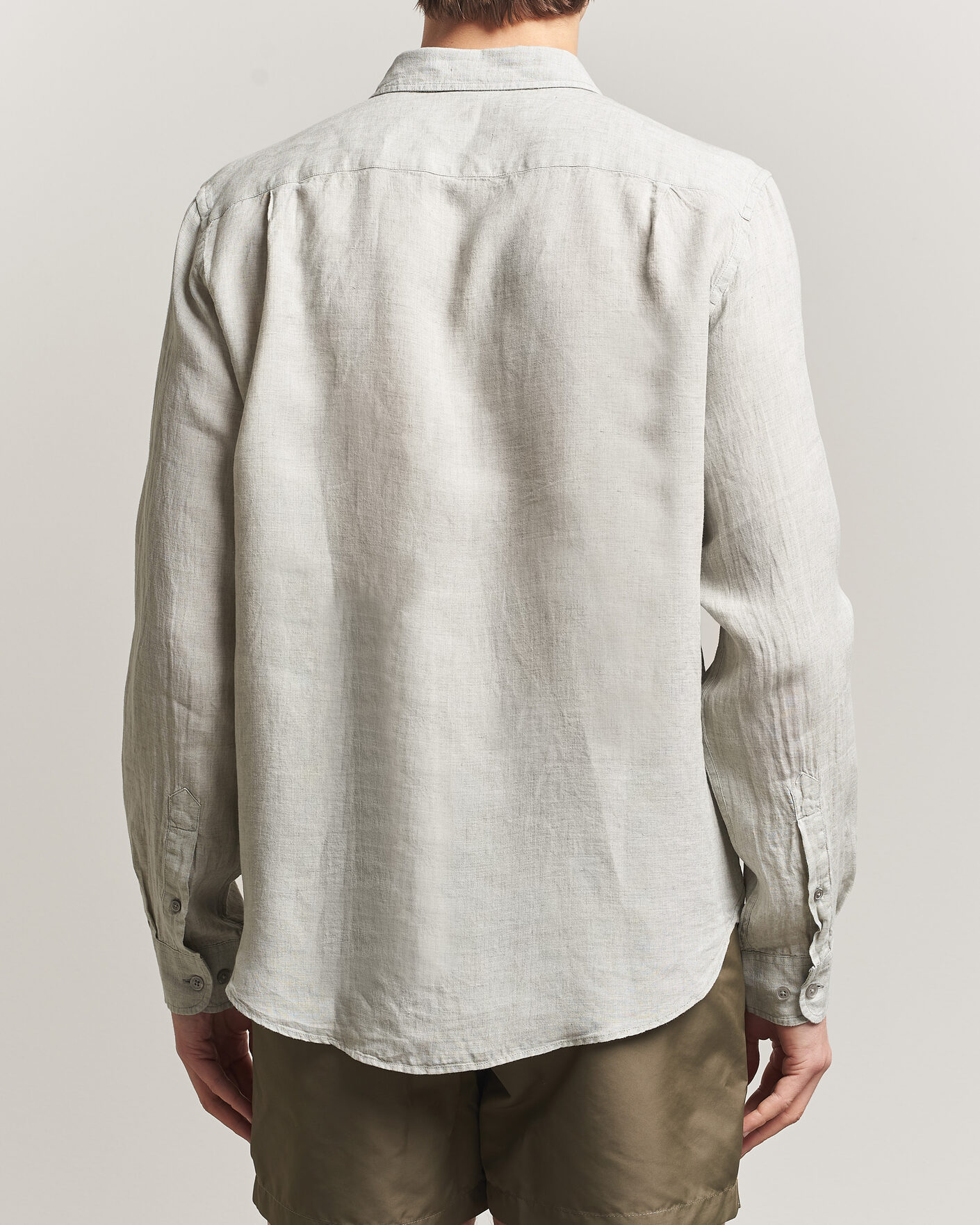 Men | Shirts | Orlebar Brown | Coleburn Linen Shirt Cliff Grey