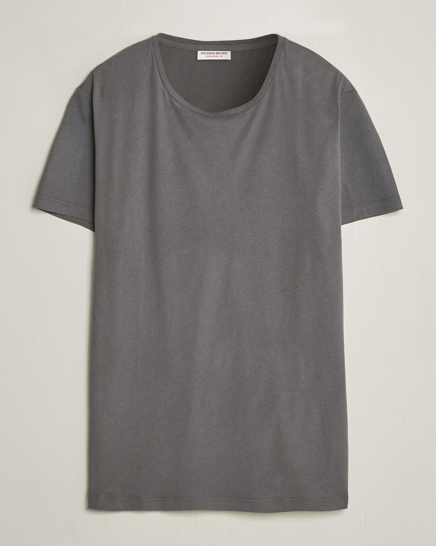 Men | T-Shirts | Orlebar Brown | OB Crew T-Shirt Elephant Grey