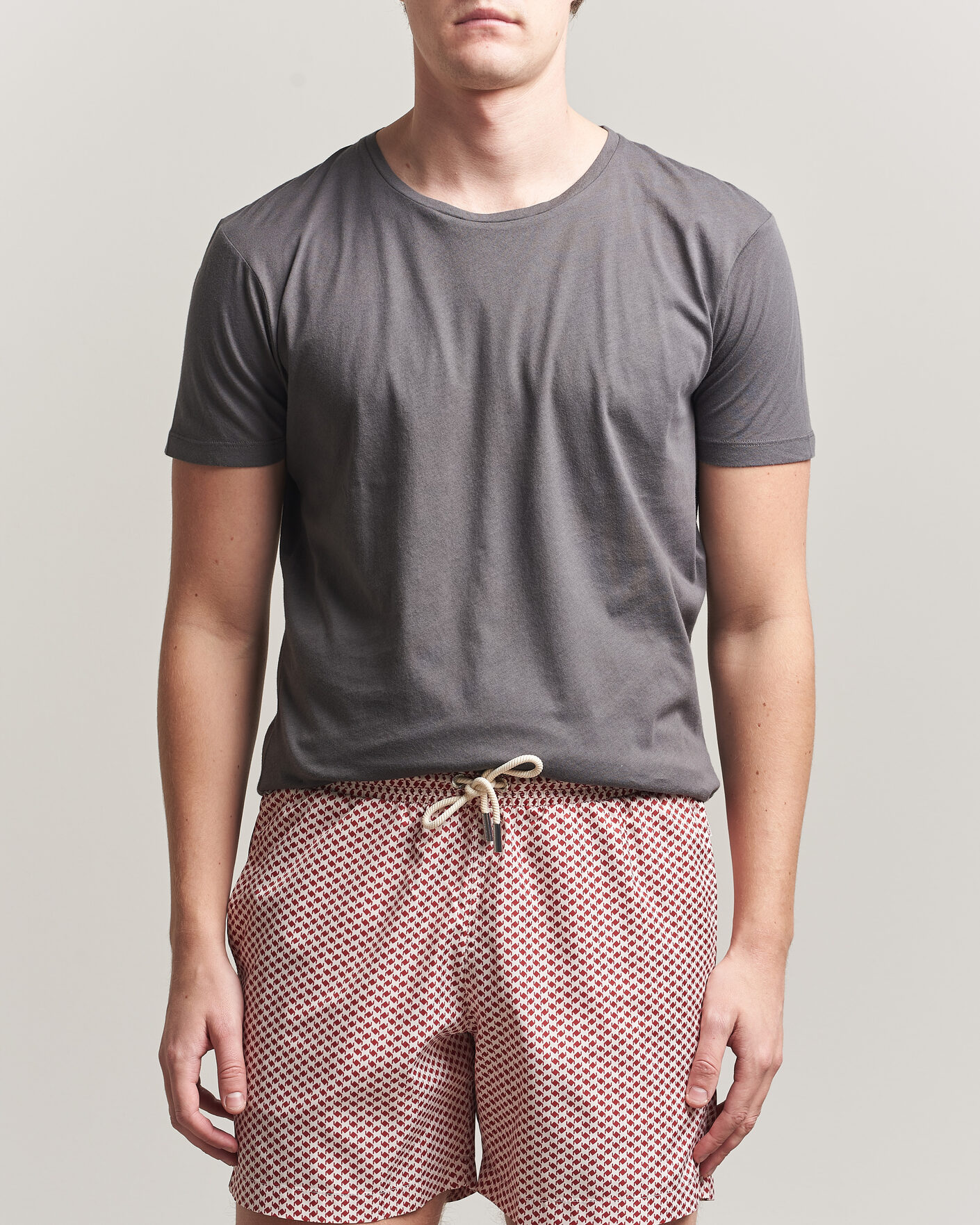 Men | T-Shirts | Orlebar Brown | OB Crew T-Shirt Elephant Grey