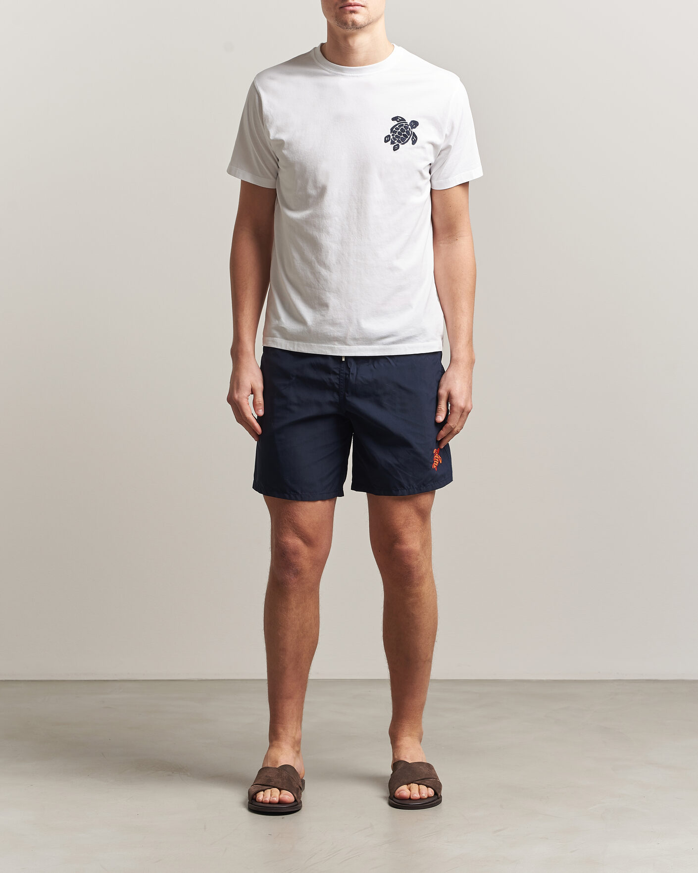 Men | Swimwear | Vilebrequin | Moka Swimshorts Marine/Rouge